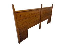 Mid-Century Modern Lane Tuxedo King Size Walnut Headboard - Refinished!