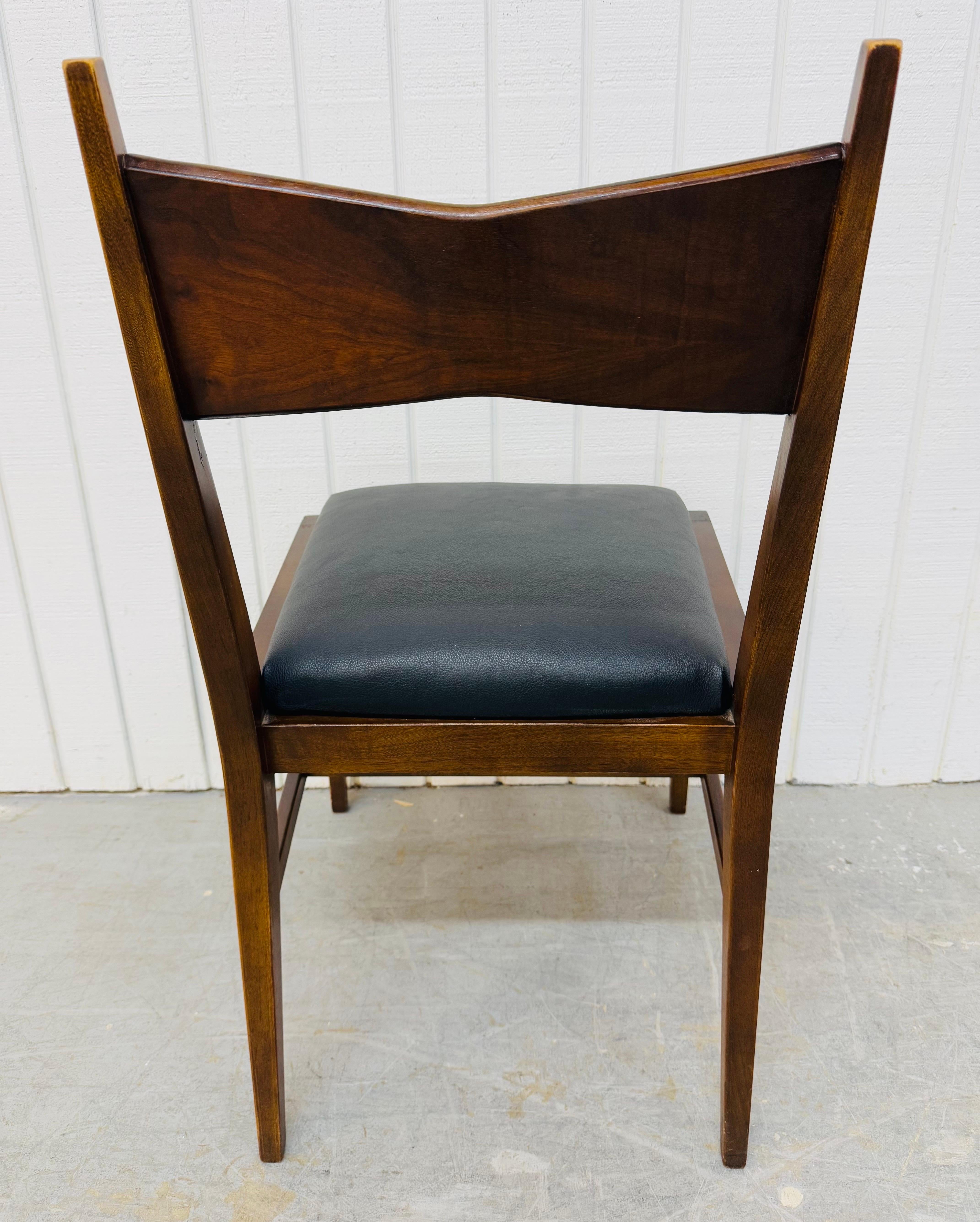 Mid-Century Modern Lane Smoking-Schreibtischstuhl aus Nussbaumholz (amerikanisch) im Angebot