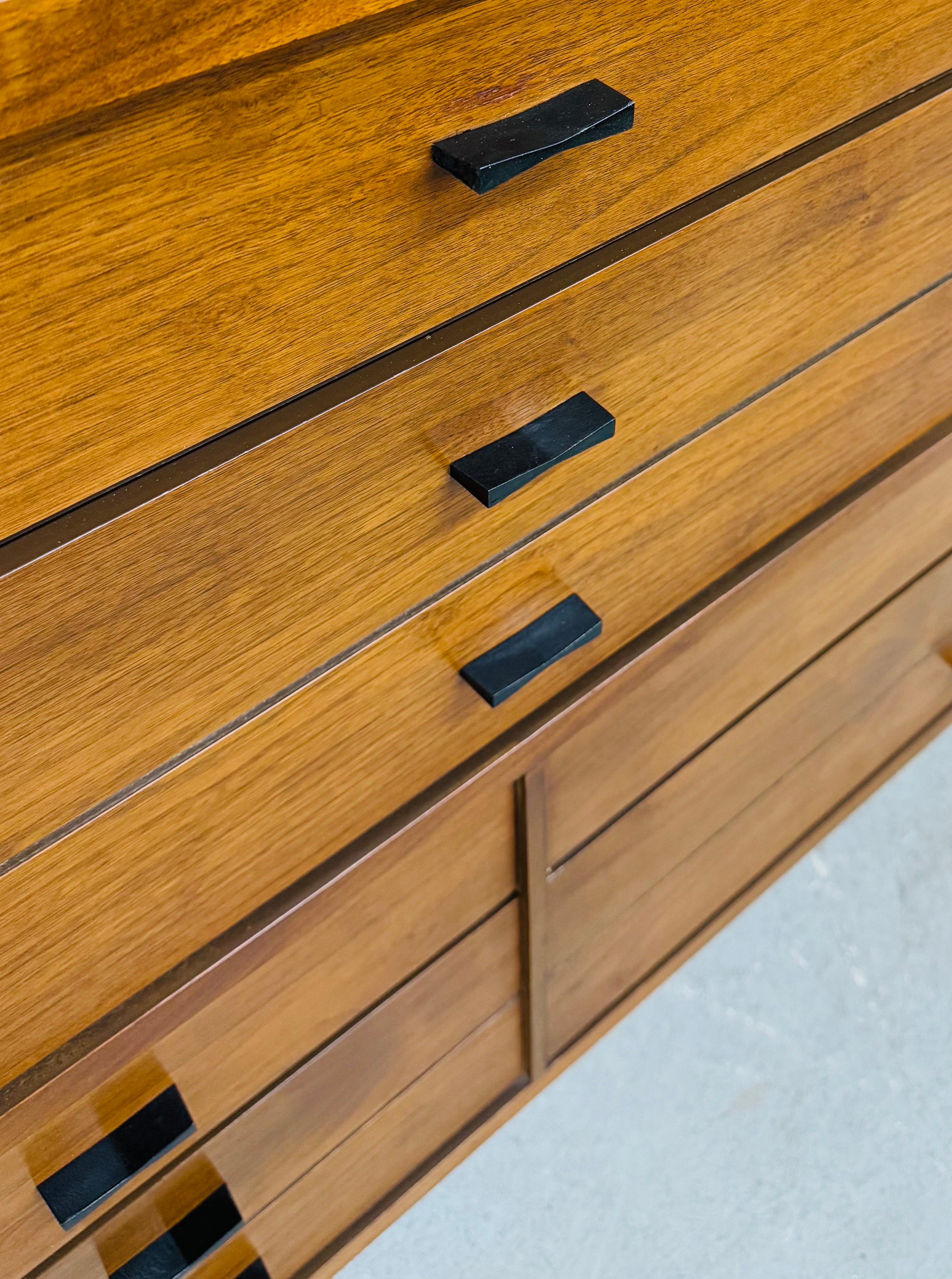 Mid-Century Modern Lane Tuxedo Walnut Magna High Chest 3