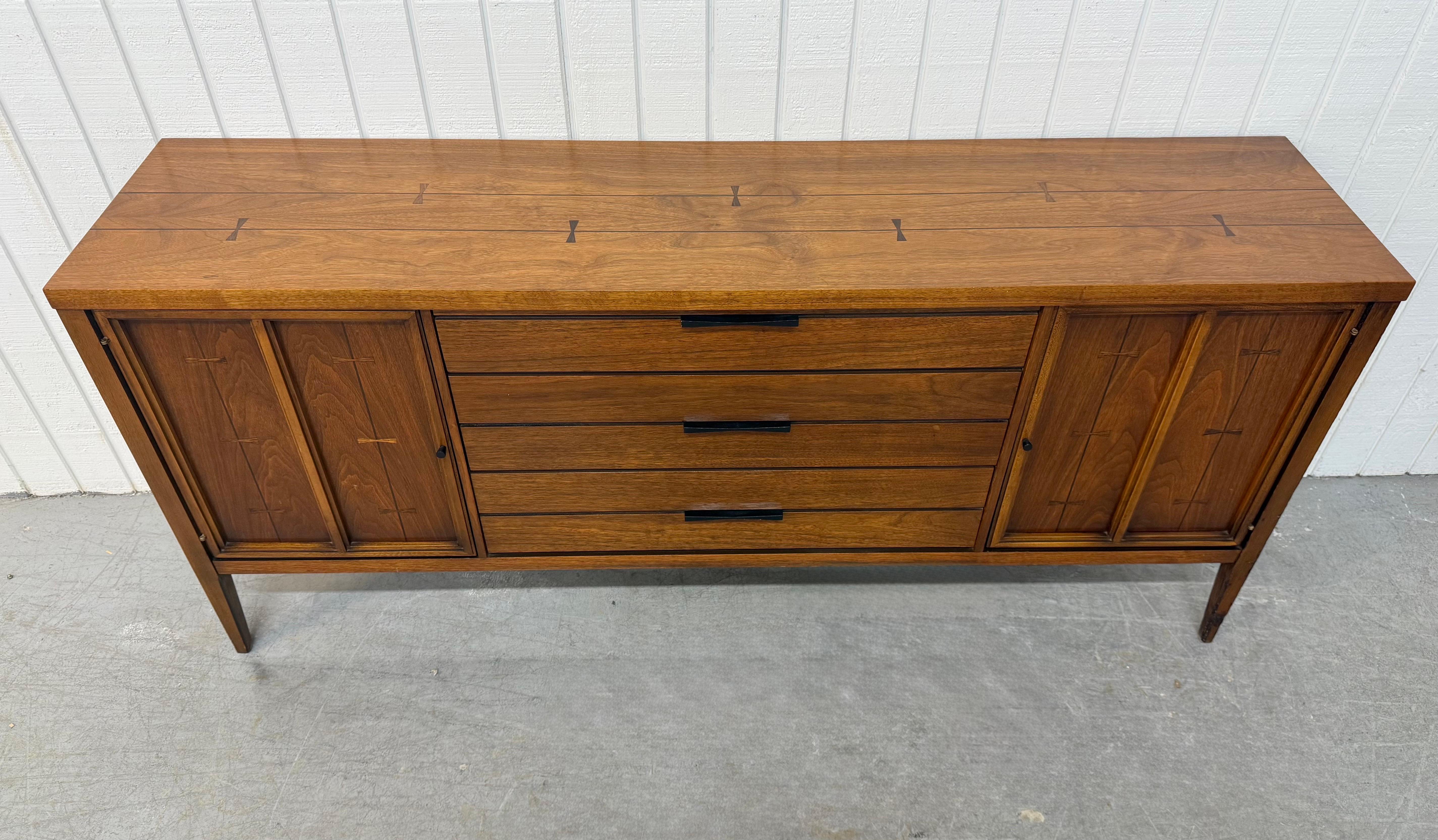 American Mid-Century Modern Lane Tuxedo Walnut Sideboard For Sale