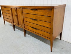 Mid-Century Modern Lane Tuxedo Walnut Triple Dresser