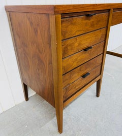 Mid-Century Modern Lane Tuxedo Walnut Writing Desk