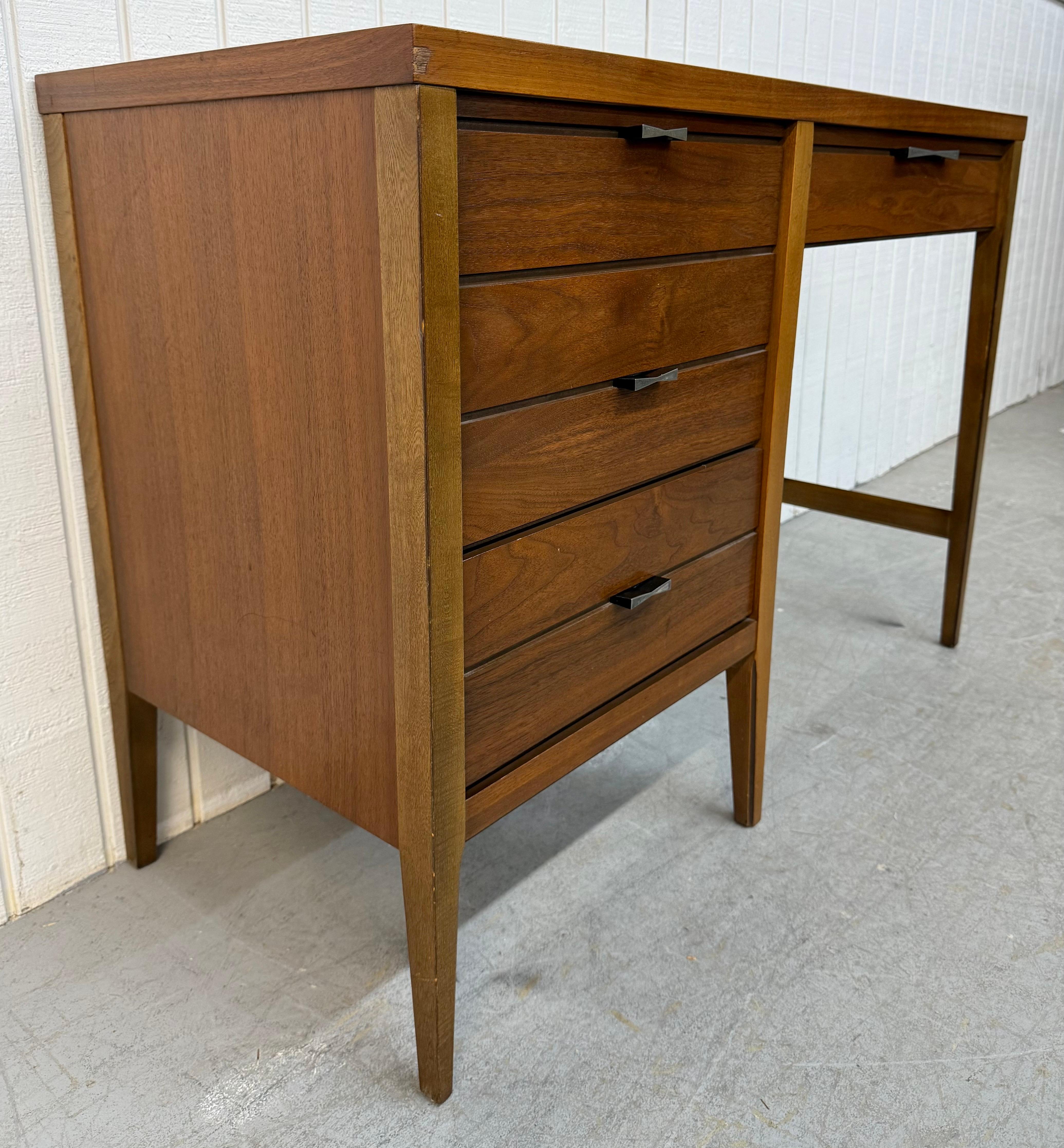 20th Century Mid-Century Modern Lane Tuxedo Walnut Writing Desk For Sale