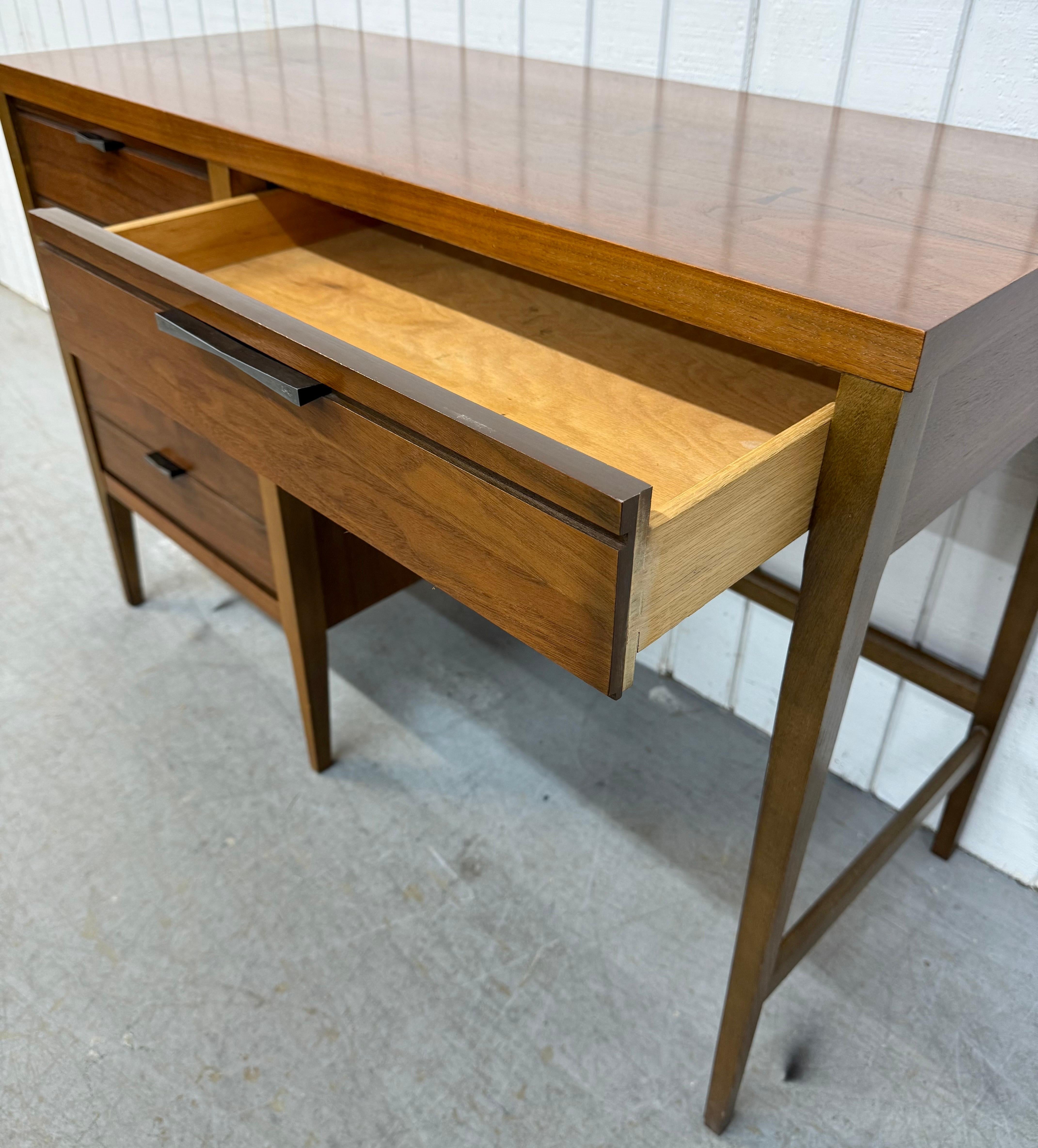 Mid-Century Modern Lane Tuxedo Walnut Writing Desk For Sale 2