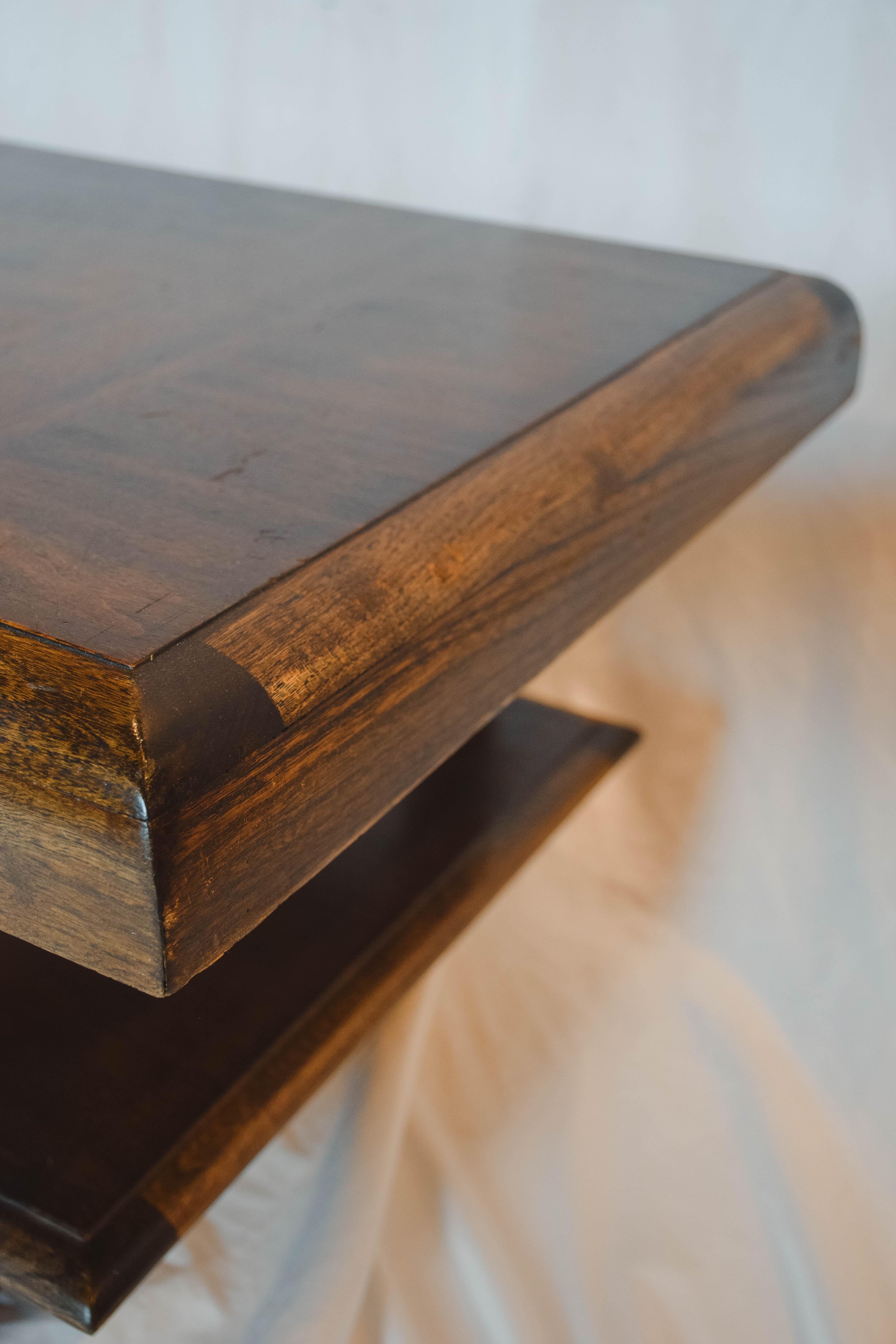 Wood Mid-Century Modern Lane Two-Tier Coffee Table