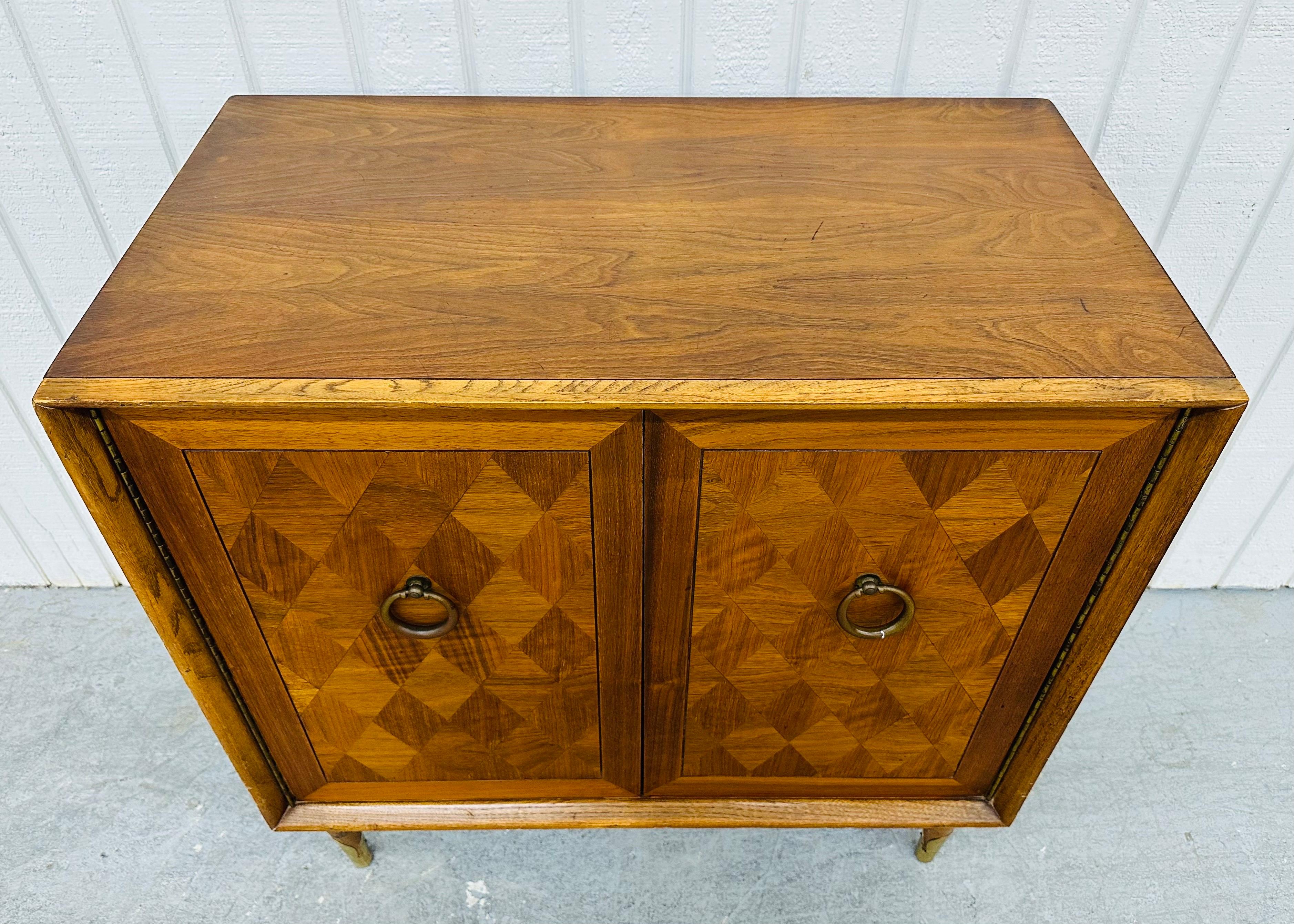 20th Century Mid-Century Modern Lane Walnut Cedar Cabinet