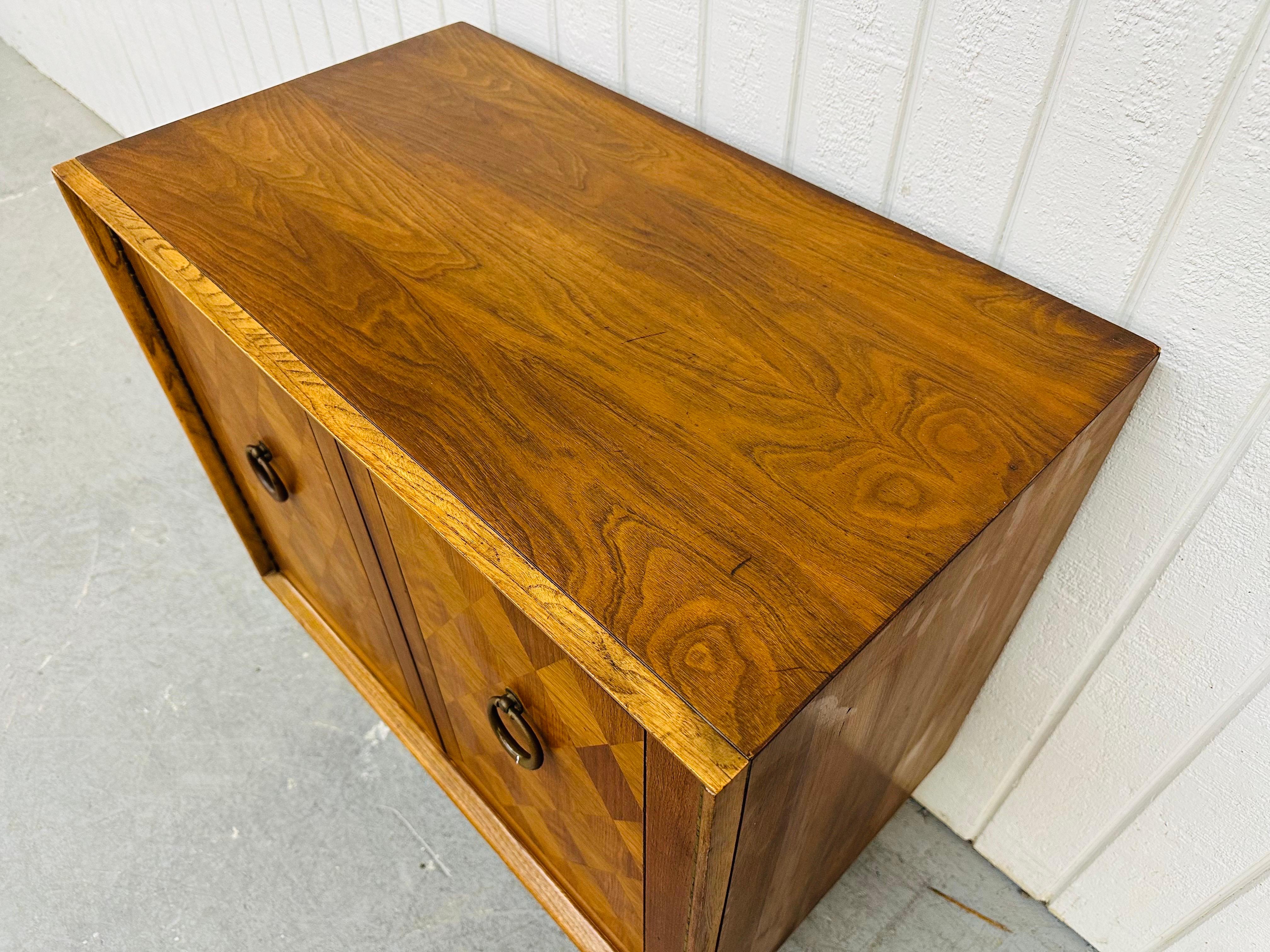 Brass Mid-Century Modern Lane Walnut Cedar Cabinet