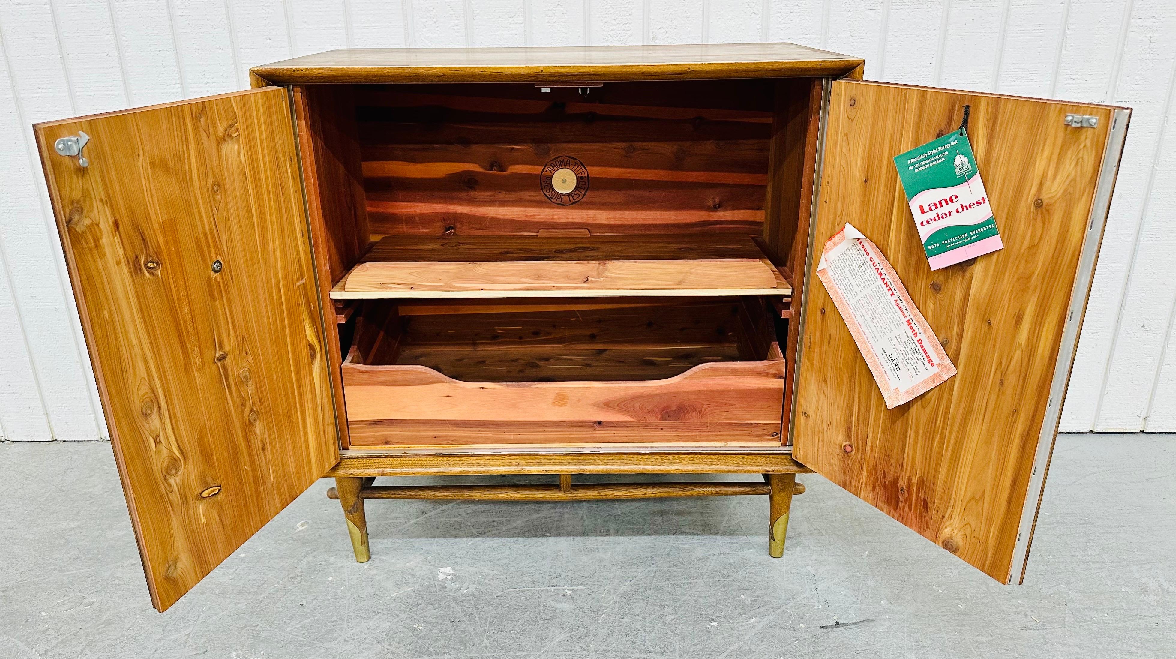 Mid-Century Modern Lane Walnut Cedar Cabinet 1