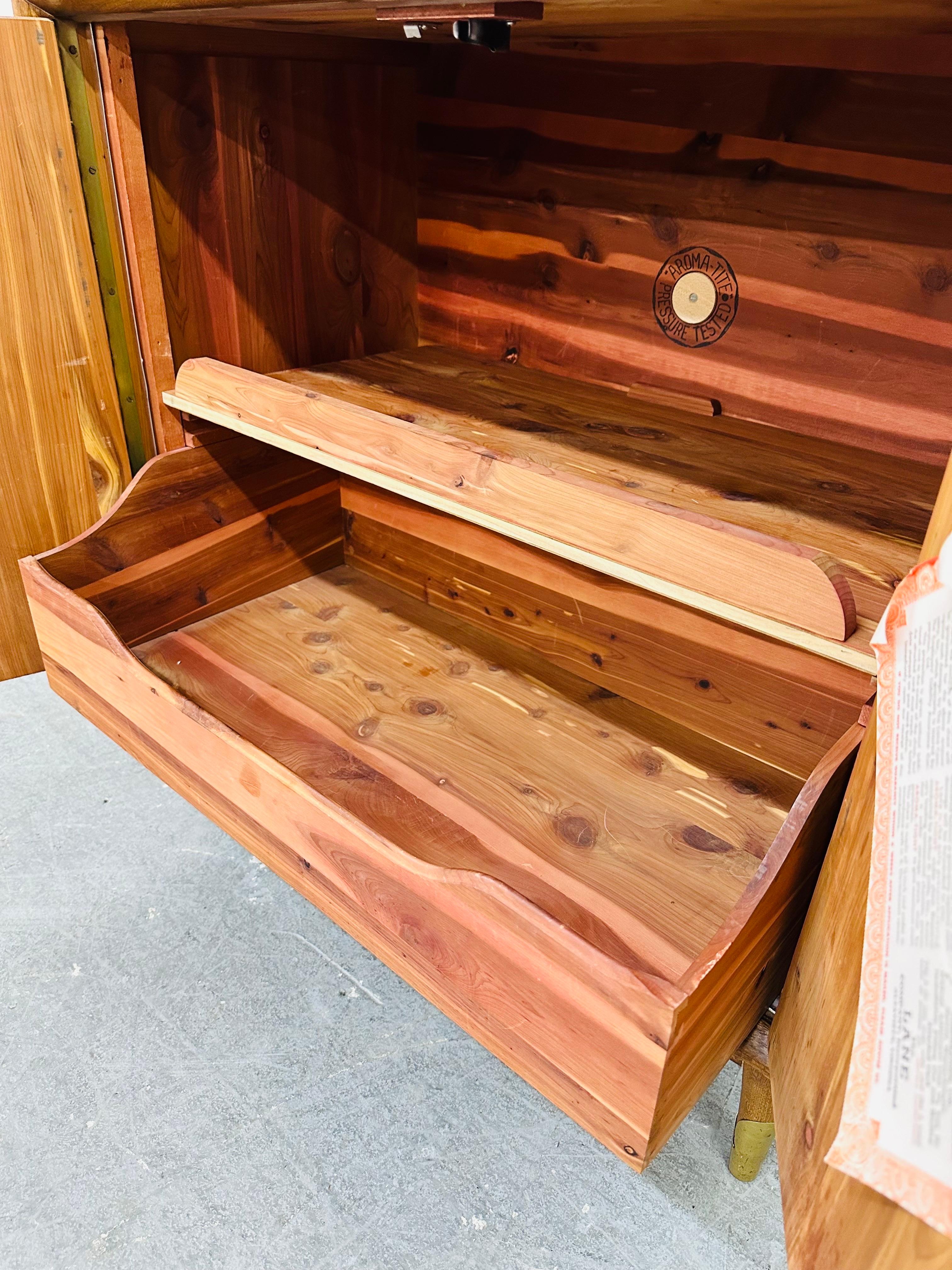 Mid-Century Modern Lane Walnut Cedar Cabinet 2