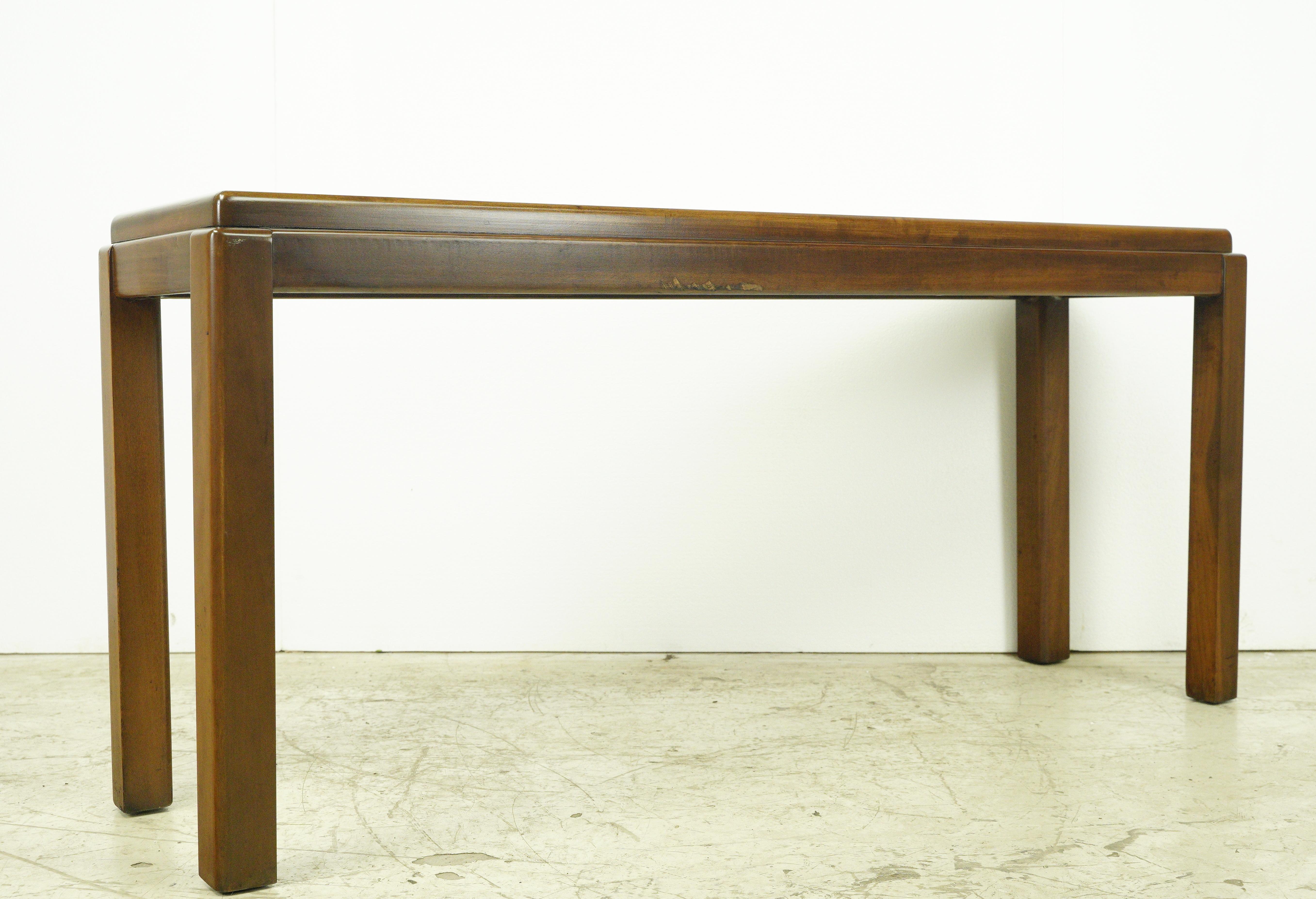 Mid-Century Modern Lane Walnut Console Sofa Table For Sale 3