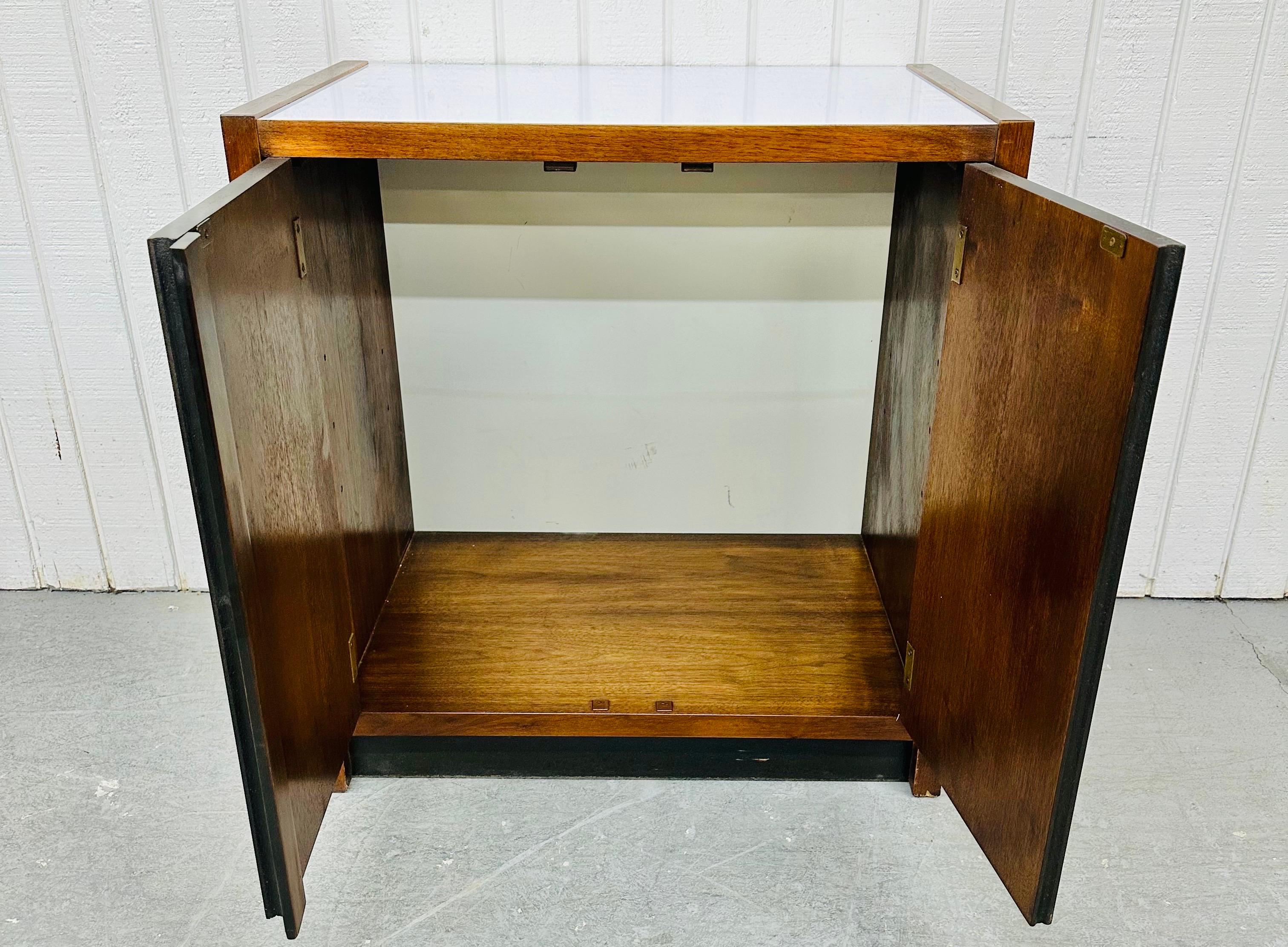 Mid-Century Modern Lane Walnut Record Cabinets - Set of 2 2