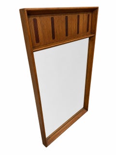 Mid-Century Modern Lane Walnut & Rosewood Mirror