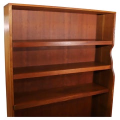 Mid-Century Modern Large 4 Shelf Bookcase Cherry Oak American Studio Craft