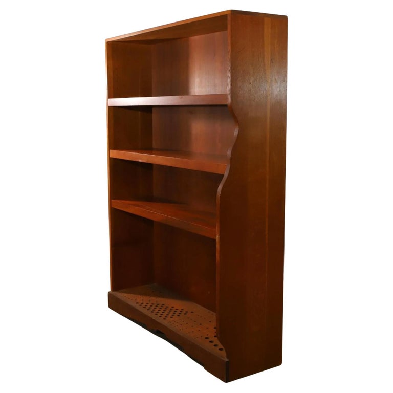 MidCentury Modern Large 4 Shelf Bookcase Cherry Oak American Studio