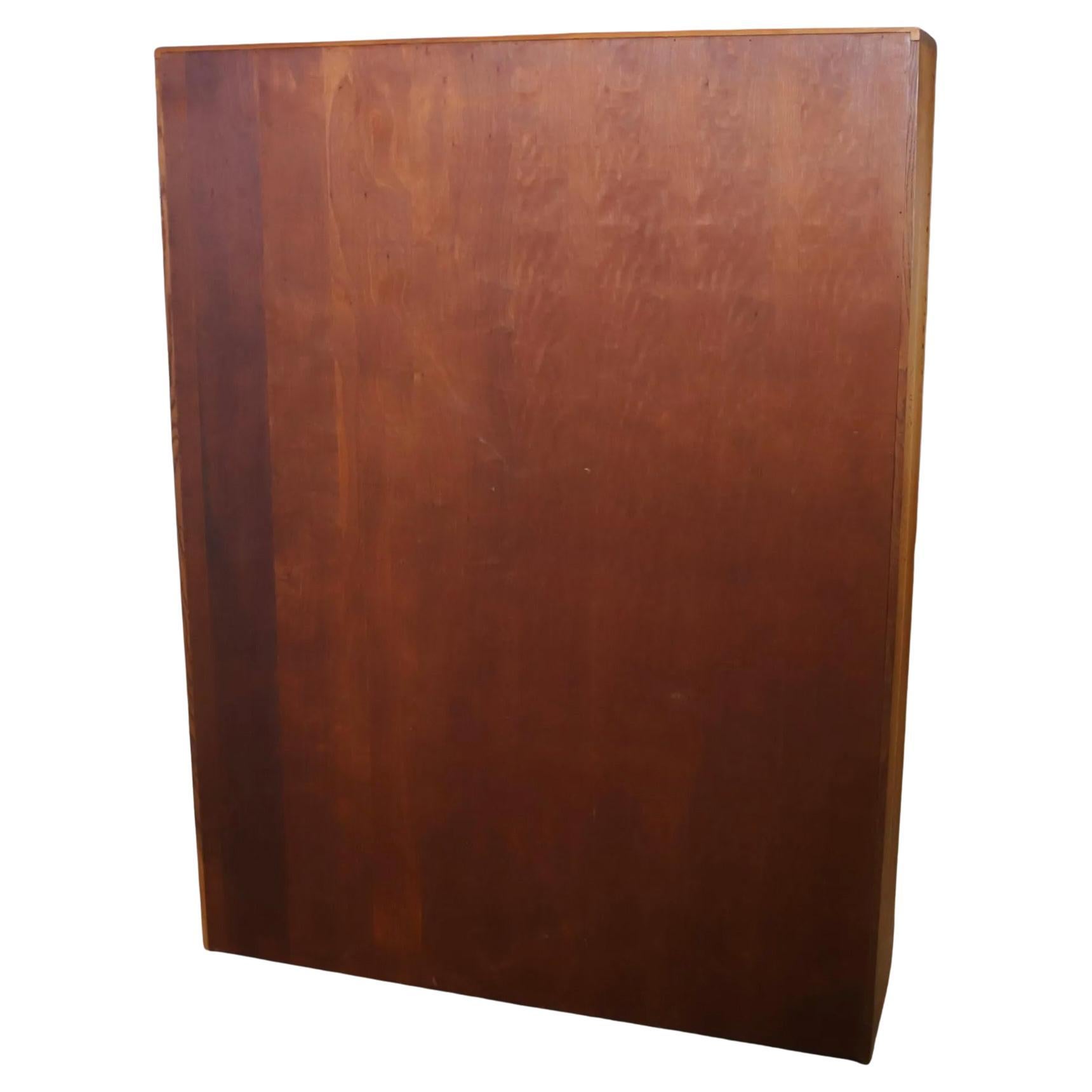 Mid-Century Modern Large 4 Shelf Bookcase Cherry Oak American Studio Craft For Sale 2