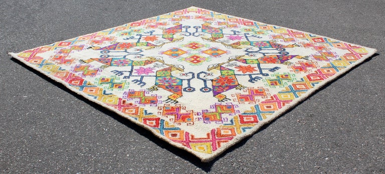 Mid-Century Modern Large Boho Tribal Colorful Mexican Area ... (768 x 347 Pixel)