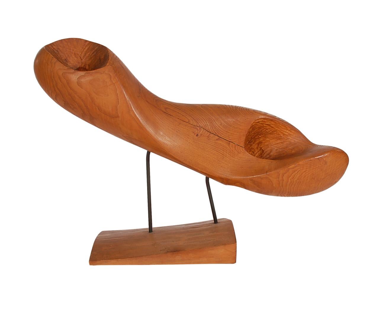 Mid-Century Modern Large Abstract Wood Table Sculpture after Don Shoemaker In Good Condition For Sale In Philadelphia, PA