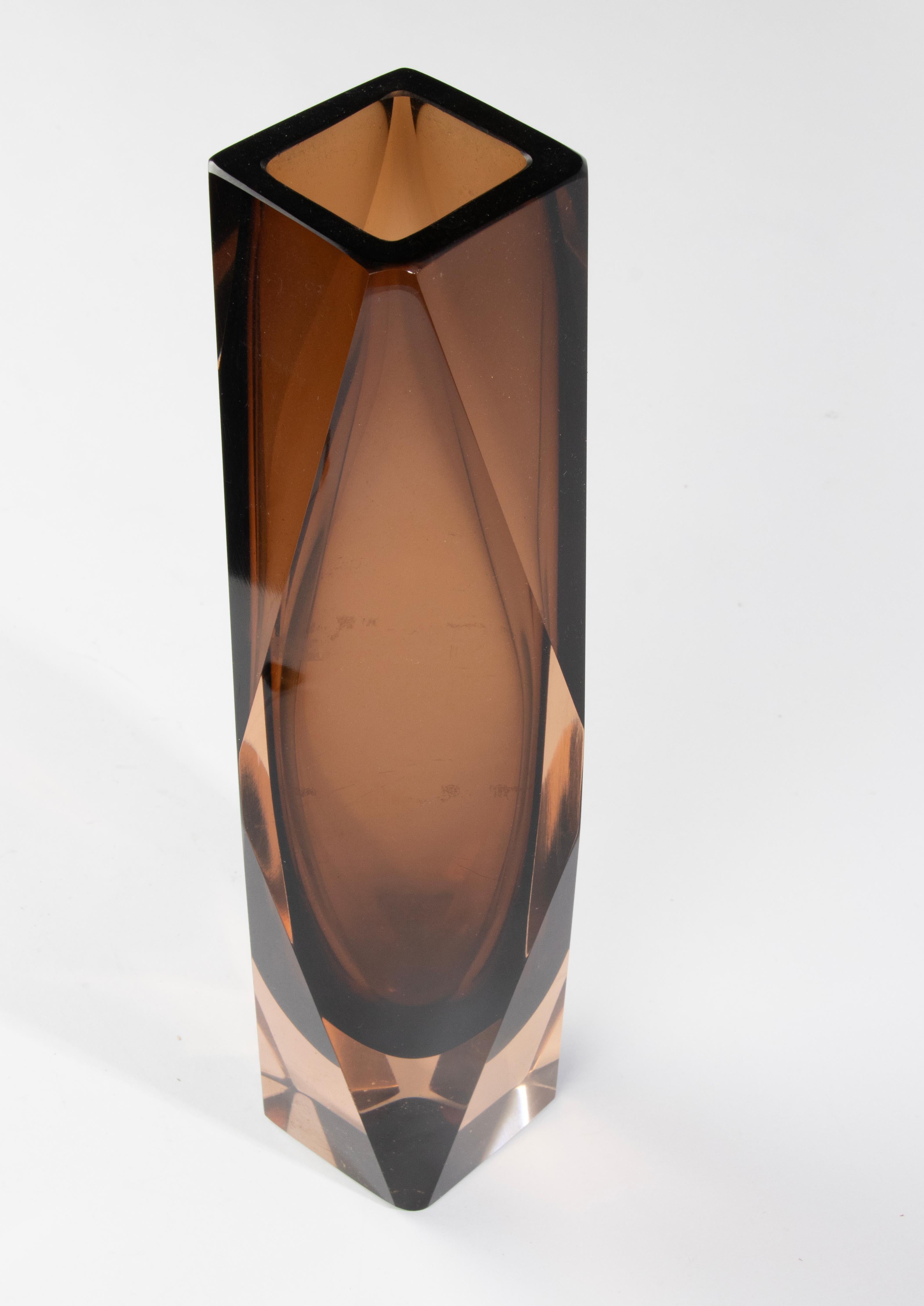 Mid-Century Modern Large Art Glass Sommerso Vase - Flavio Poli  For Sale 5
