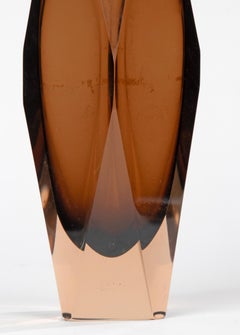 Mid-Century Modern Large Art Glass Sommerso Vase - Flavio Poli
