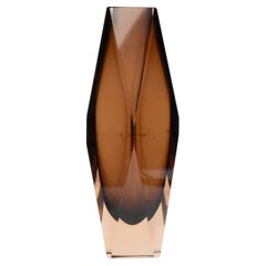 Mid-Century Modern Large Art Glass Sommerso Vase - Flavio Poli 