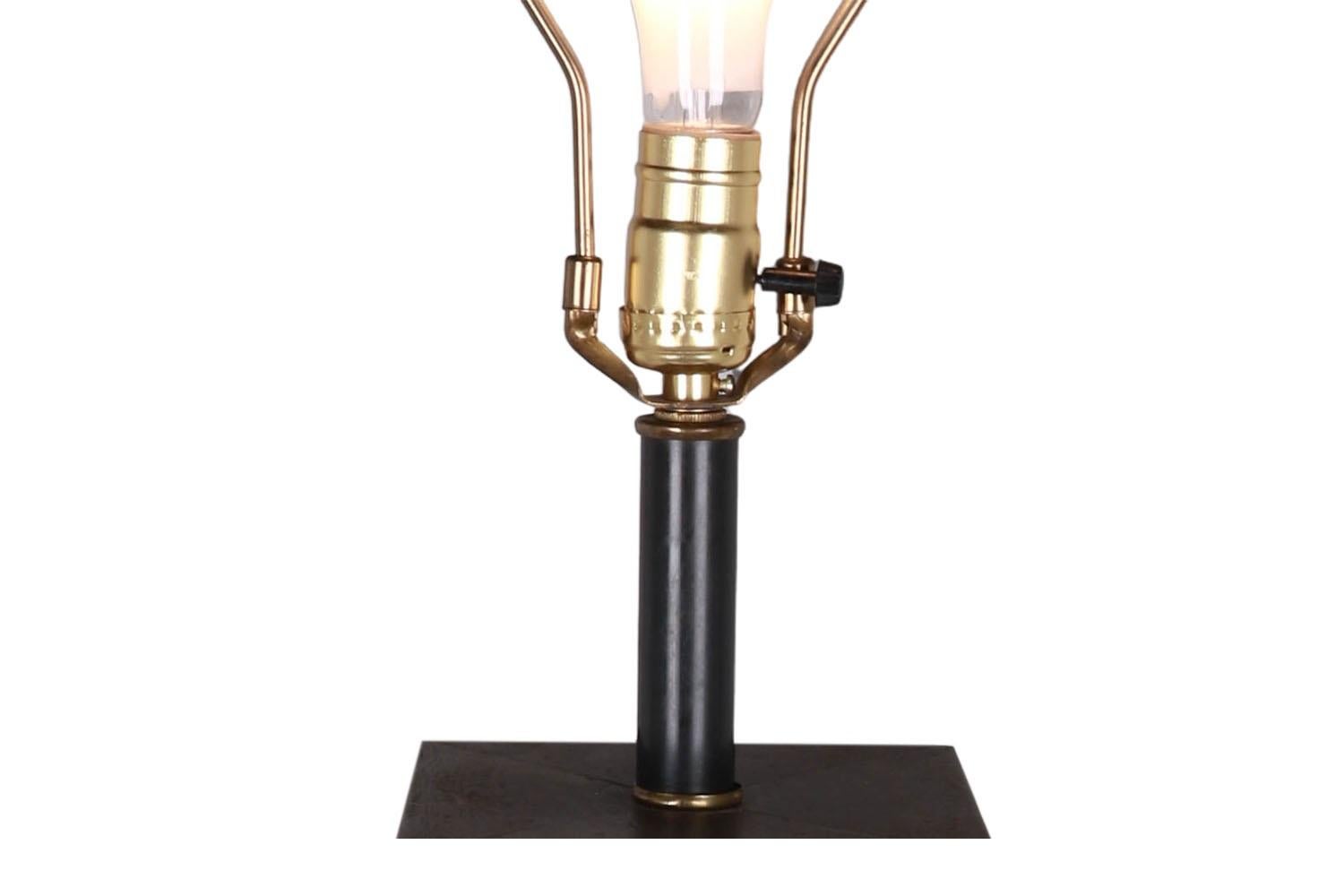 Mid-Century Modern Large Block Table Lamp Milo Baughman Style For Sale 1