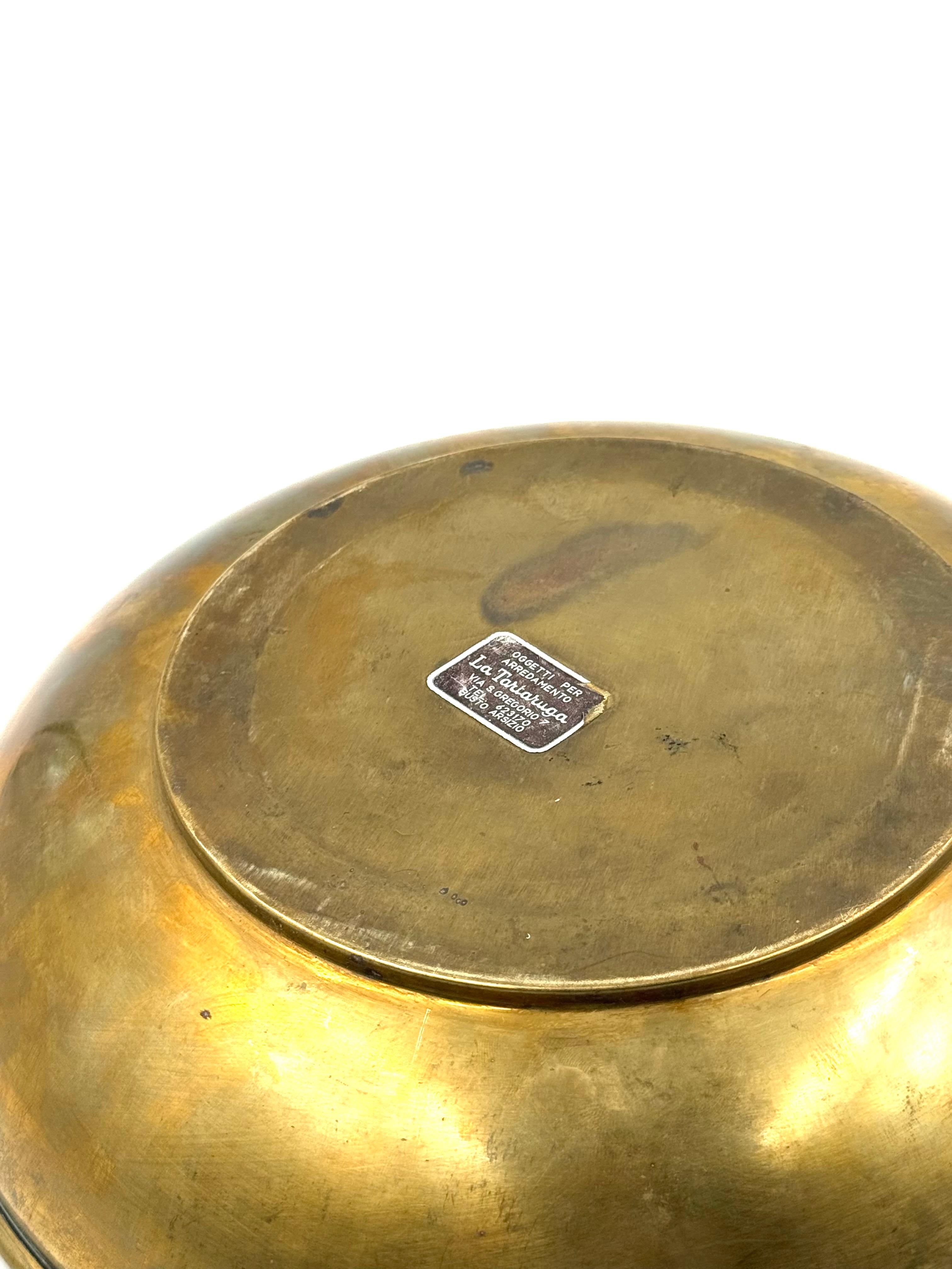 Cenicero grande de latón moderno de mediados de siglo, Italia Años 50 en venta 6
