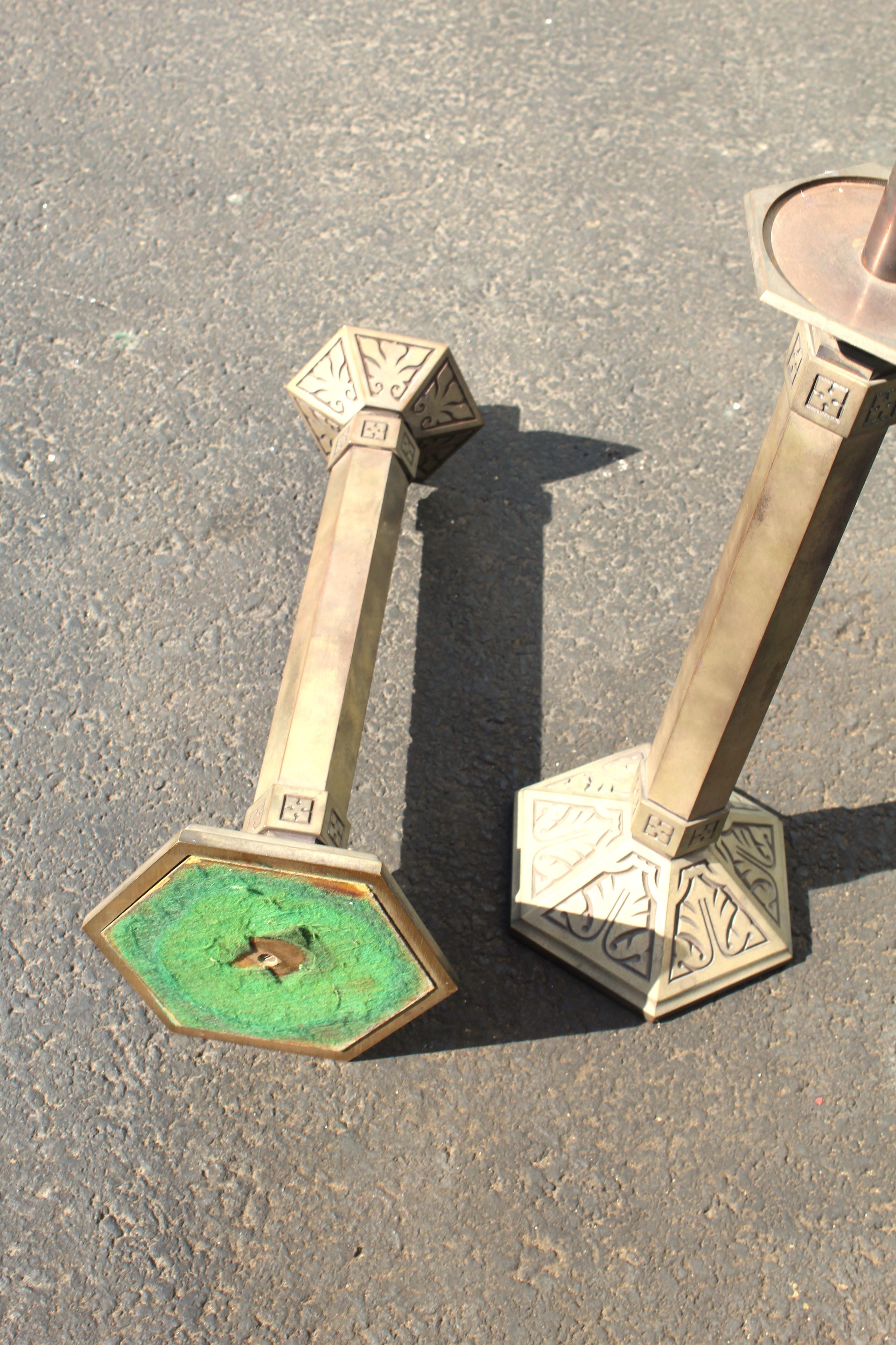 modern brass candlesticks