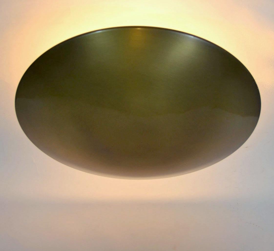 Mid-20th Century Mid-Century Modern Large Brass Flush Mount Ceiling / Wall Light, Florian Schulz