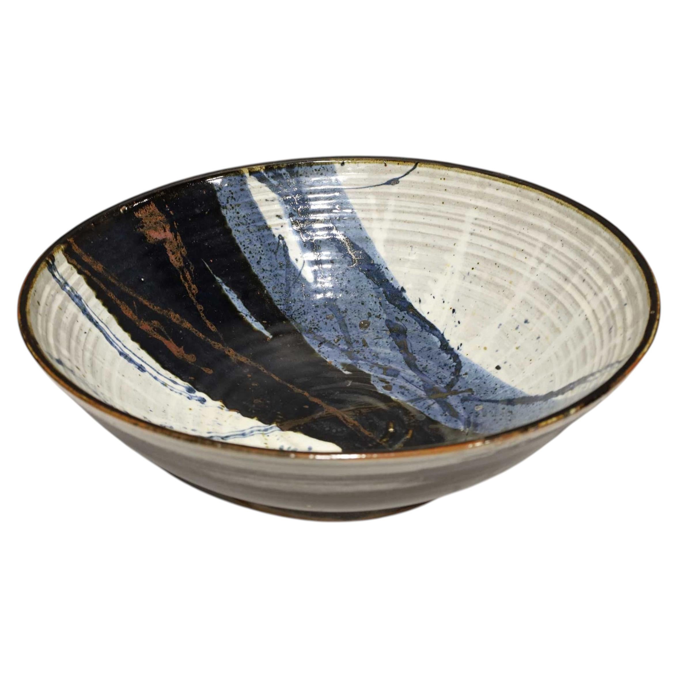 Mid-Century Modern Large Ceramic Bowl by Albert Green, 1970s For Sale