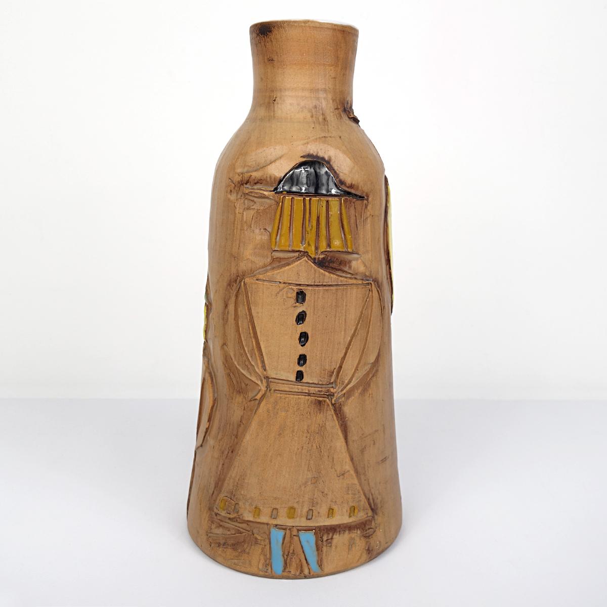 Grand vase en céramique moderne du milieu du siècle dernier de Fratelli Fancuillacci, Italie en vente 2