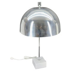Mid-Century Modern Large Chrome Dome Table Lamp