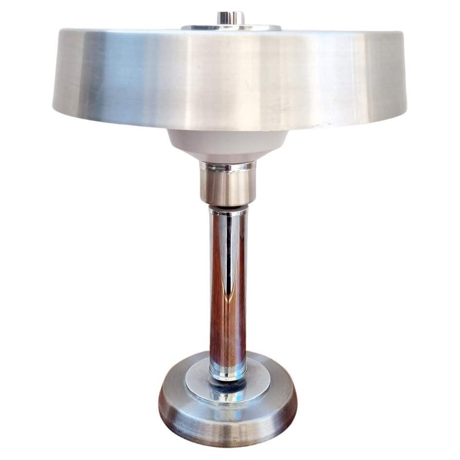 Lampada da scrivania ministeriale cromata di grandi dimensioni, Italia, anni '60, Mid Century Modern