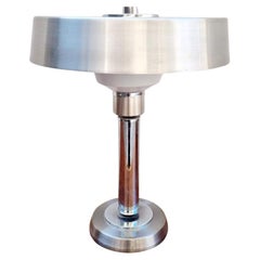 Lampada da scrivania ministeriale cromata di grandi dimensioni, Italia, anni '60, Mid Century Modern