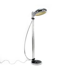 Mid-Century Modern Large Chrome Steel Italian Arc Floor Lamp by T-Pons, 1970