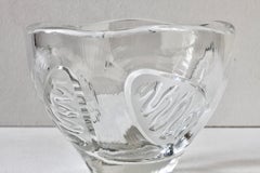 Mid-Century Modern Large Clear Crystal Glass Bowl by Prof. Franz Pietsch