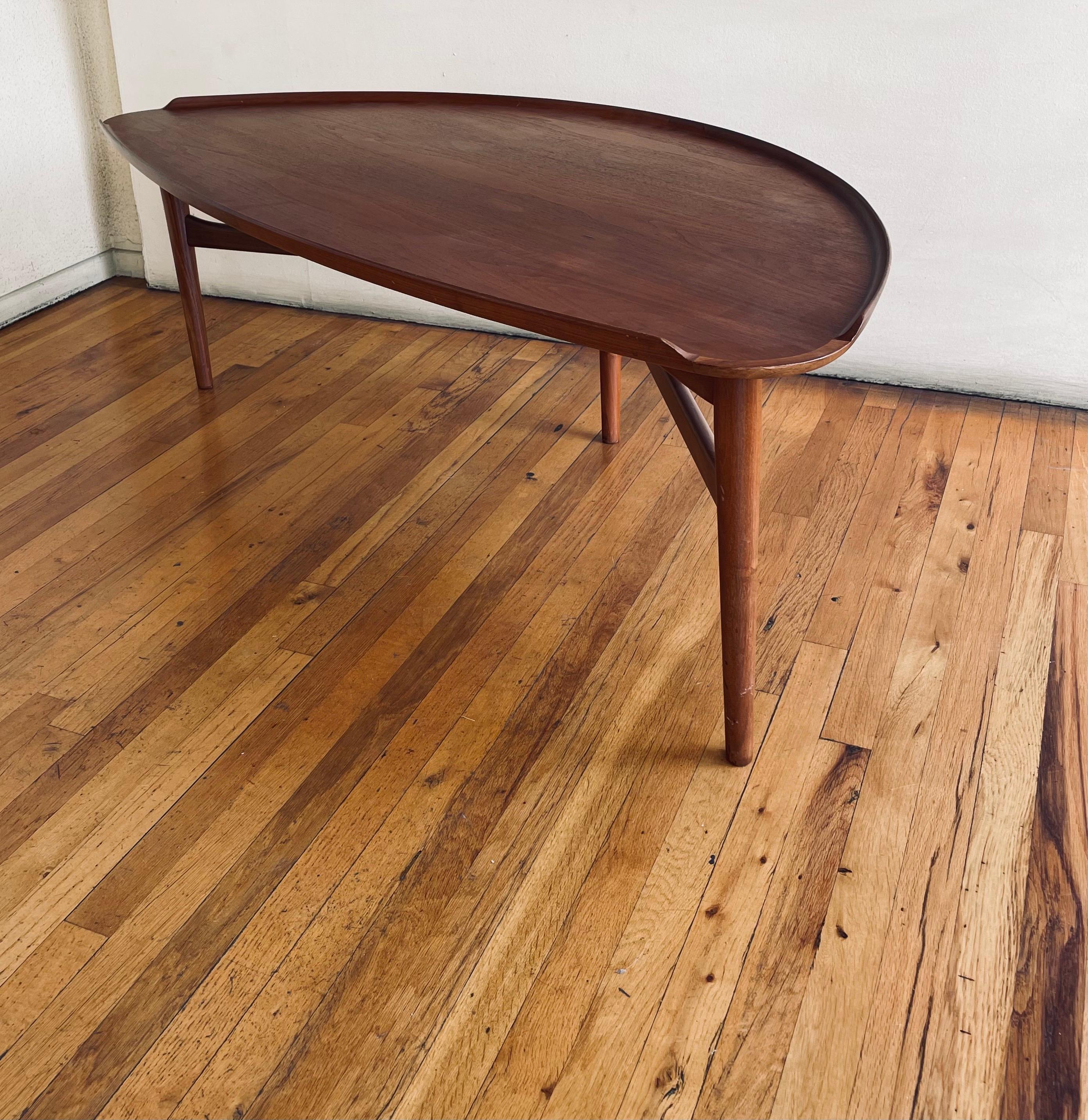 Mid-Century Modern Large Coffee Table By Finn Jhul for Baker In Good Condition In San Diego, CA