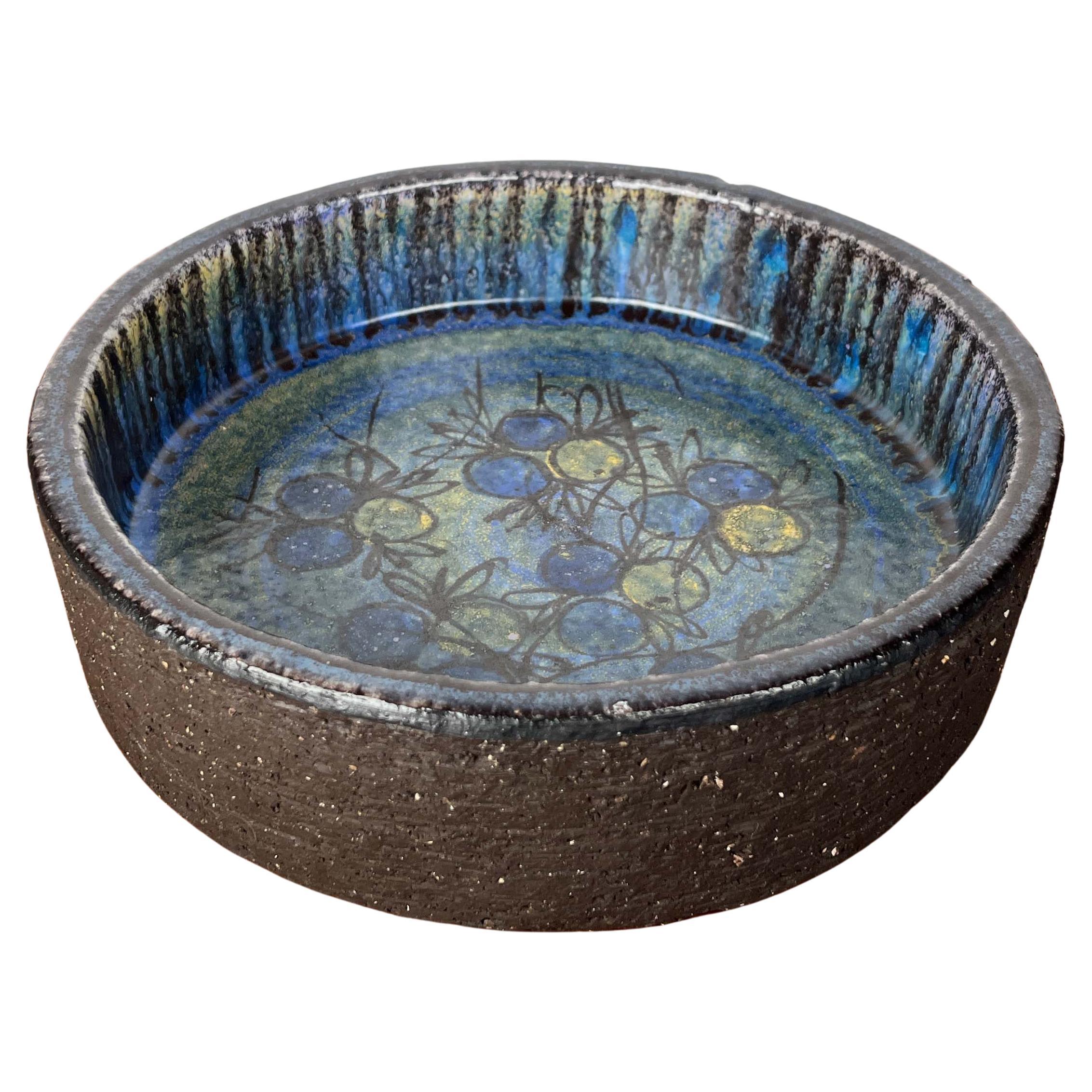 Mid-Century Modern Large Danish Studio Pottery Bowl from Bangholm, 1960s For Sale