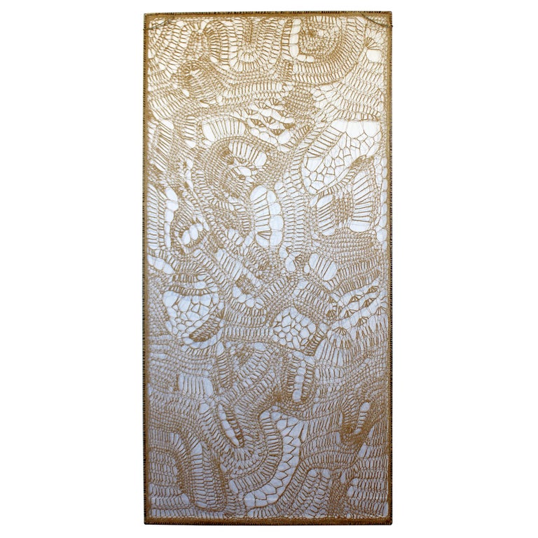 MidCentury Modern Large Delicate Hanging Fiber Wall Art at 1stDibs