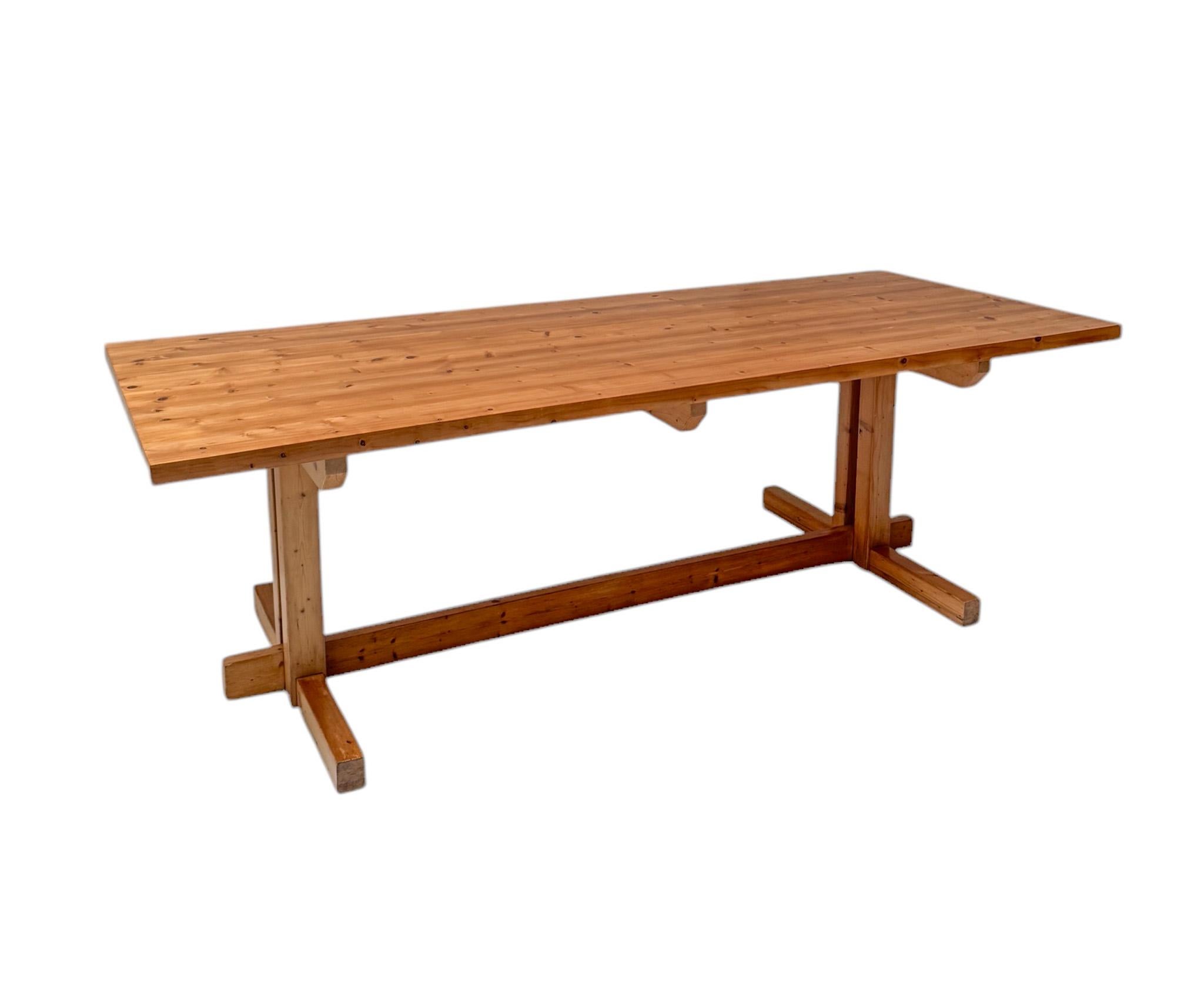 Français Grande table de salle à manger moderne du milieu du siècle dernier, 1970 en vente