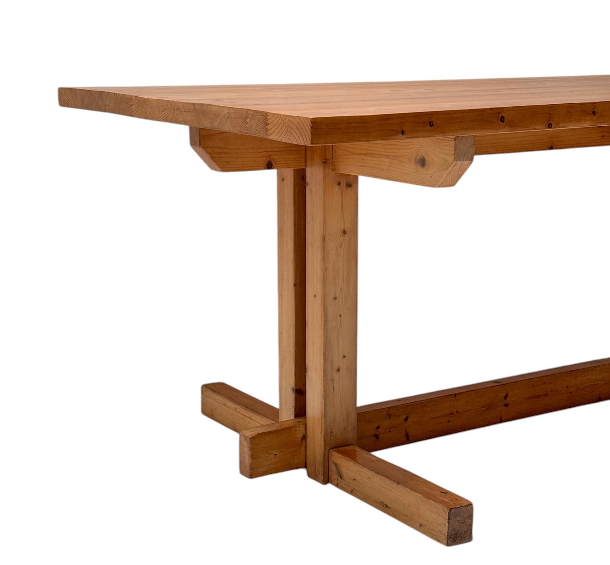 Grande table de salle à manger moderne du milieu du siècle dernier, 1970 en vente 1
