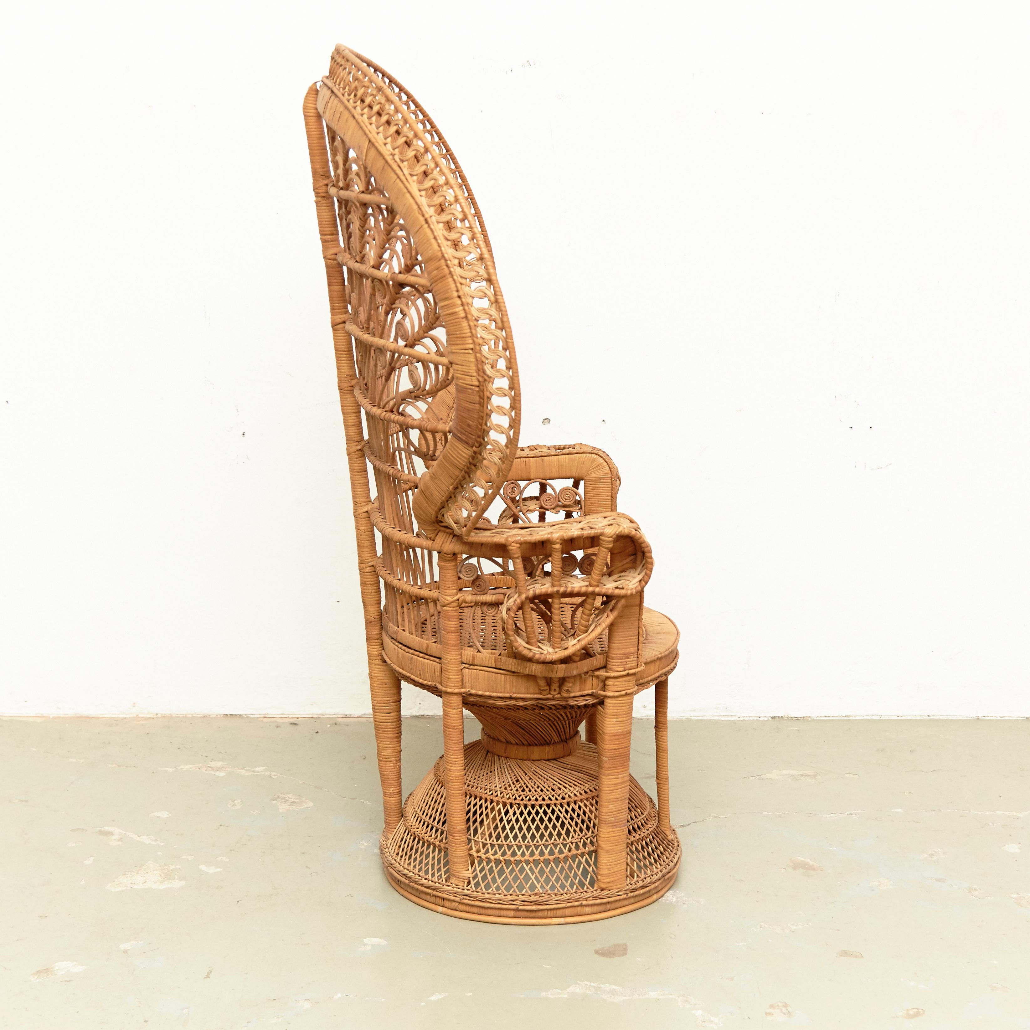 large wicker chair