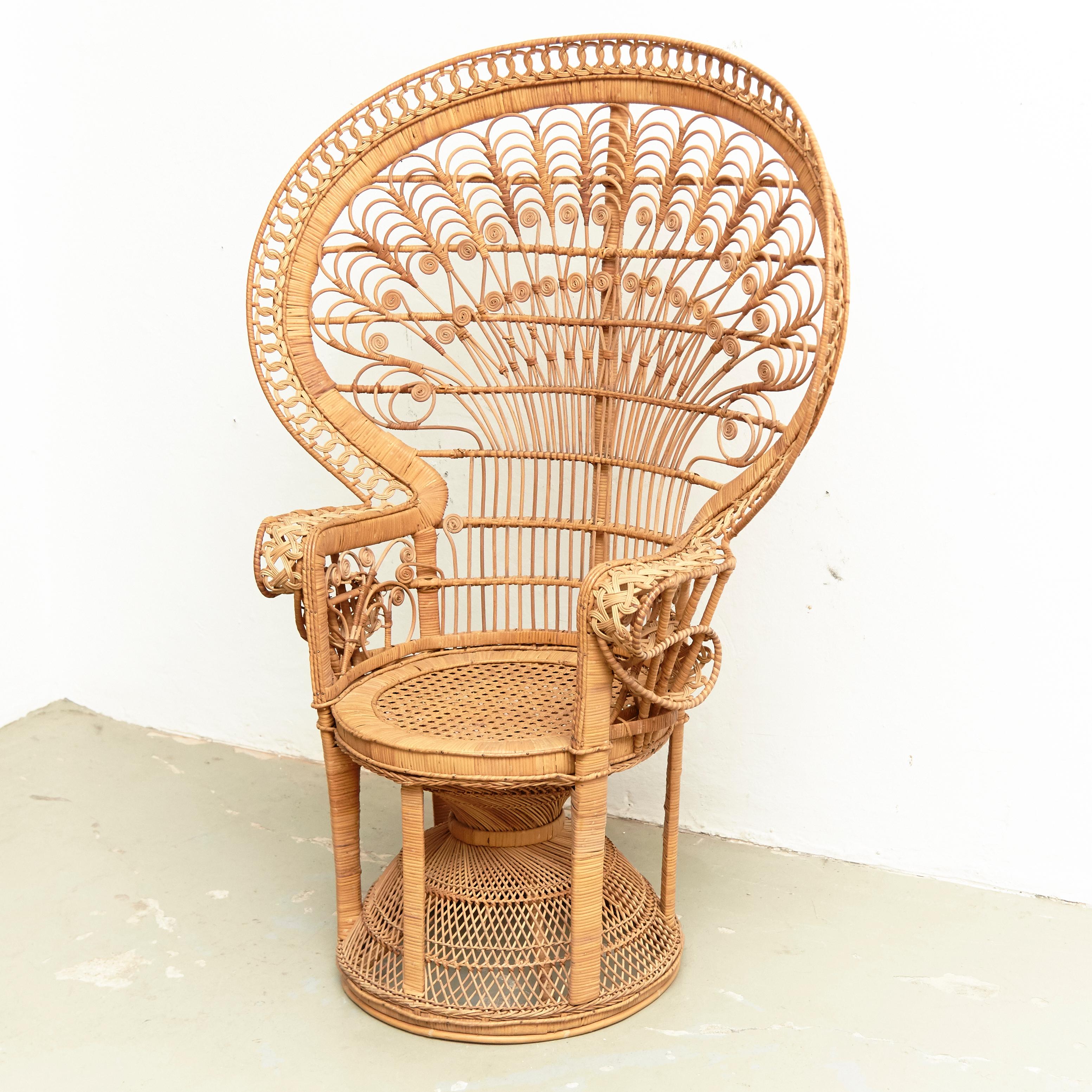 large wicker chair