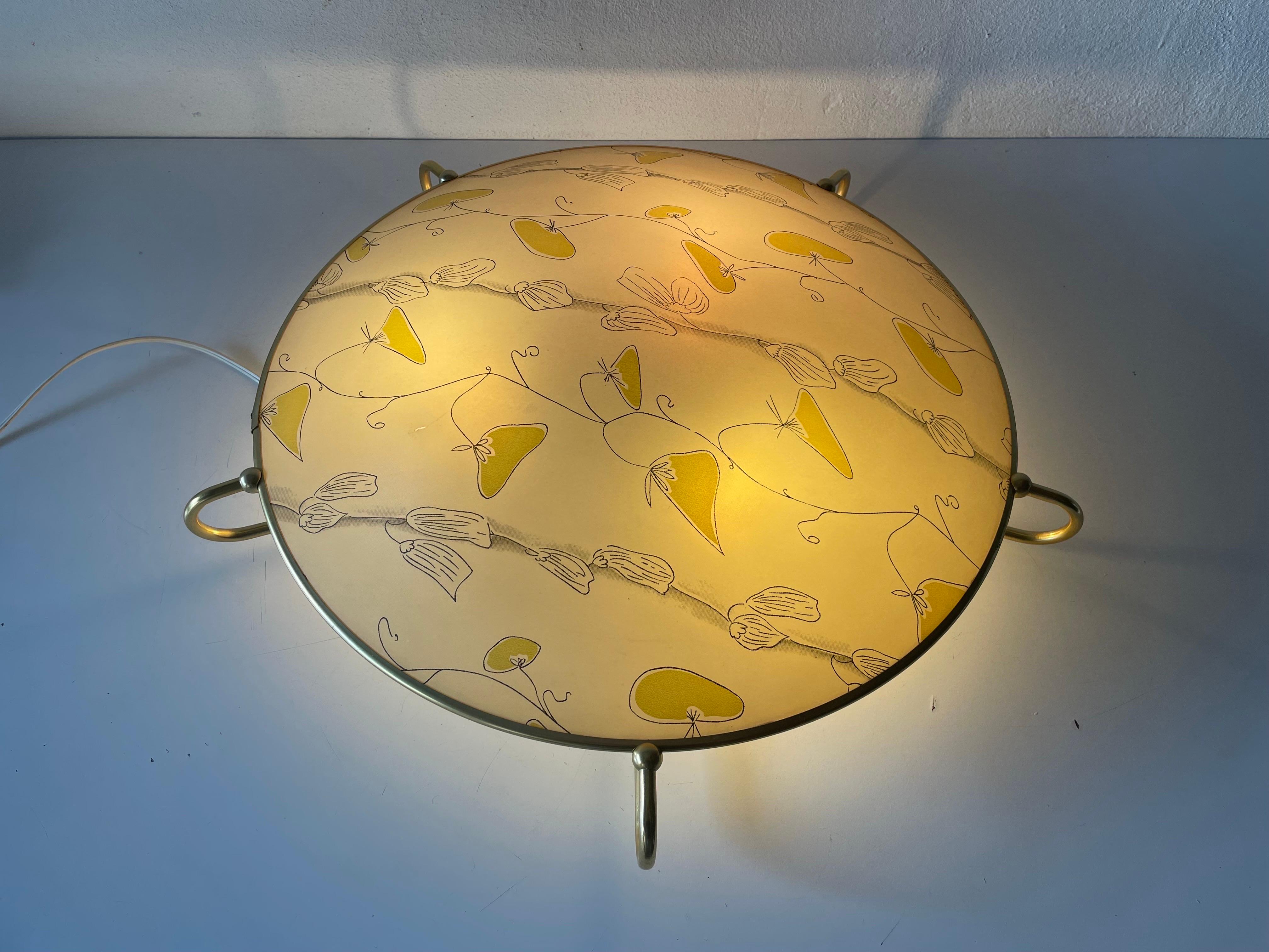 Mid-Century Modern Large Flush Mount Ceiling or Wall Lamp by Erco, 1950s Germany 3