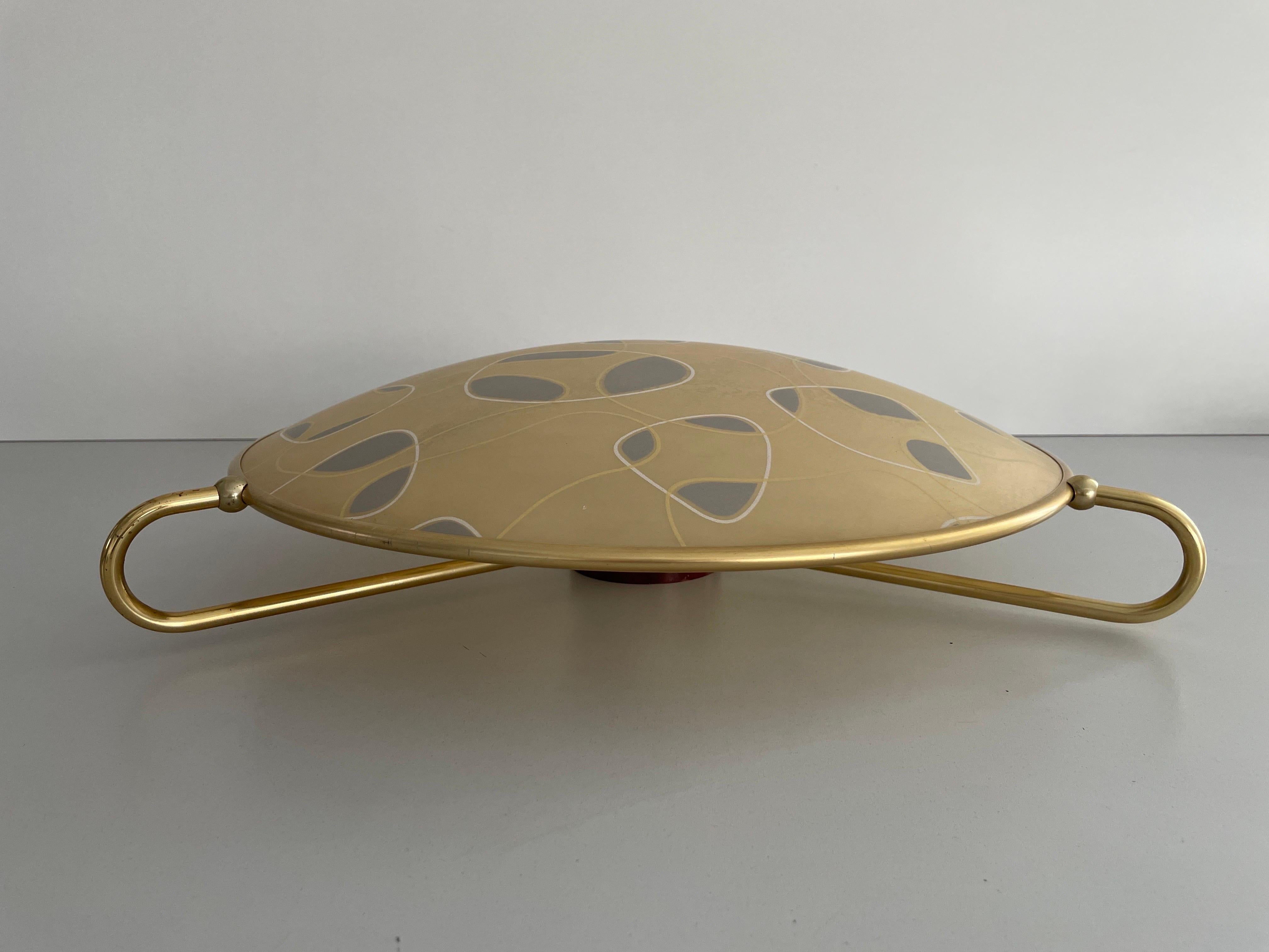 Mid-Century Modern Large Flush Mount or Ceiling Lamp by Erco, 1950s, Germany In Excellent Condition For Sale In Hagenbach, DE