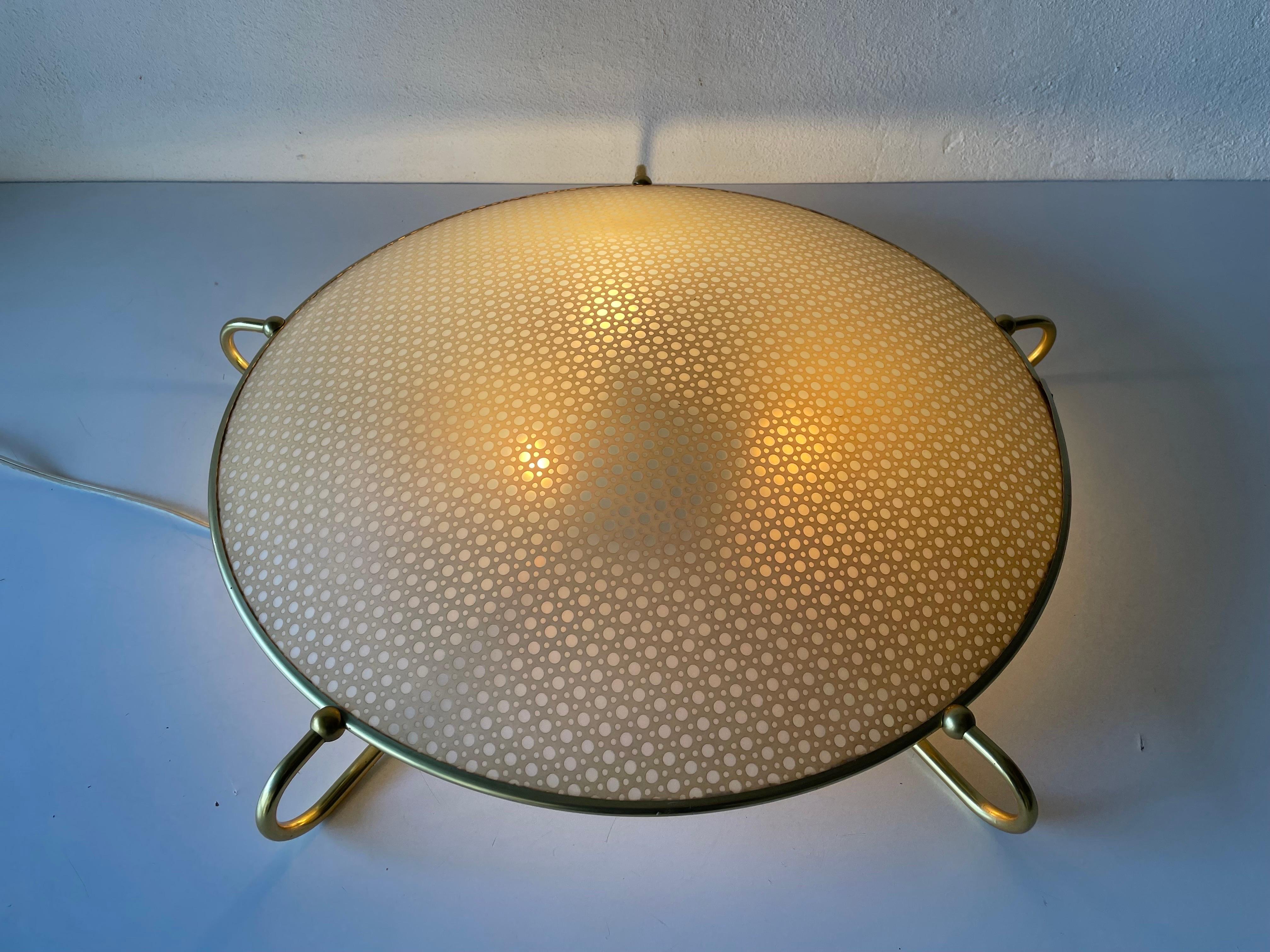 Mid Century Modern Large Flush Mount or Ceiling Lamp by Erco, 1950s Germany 1