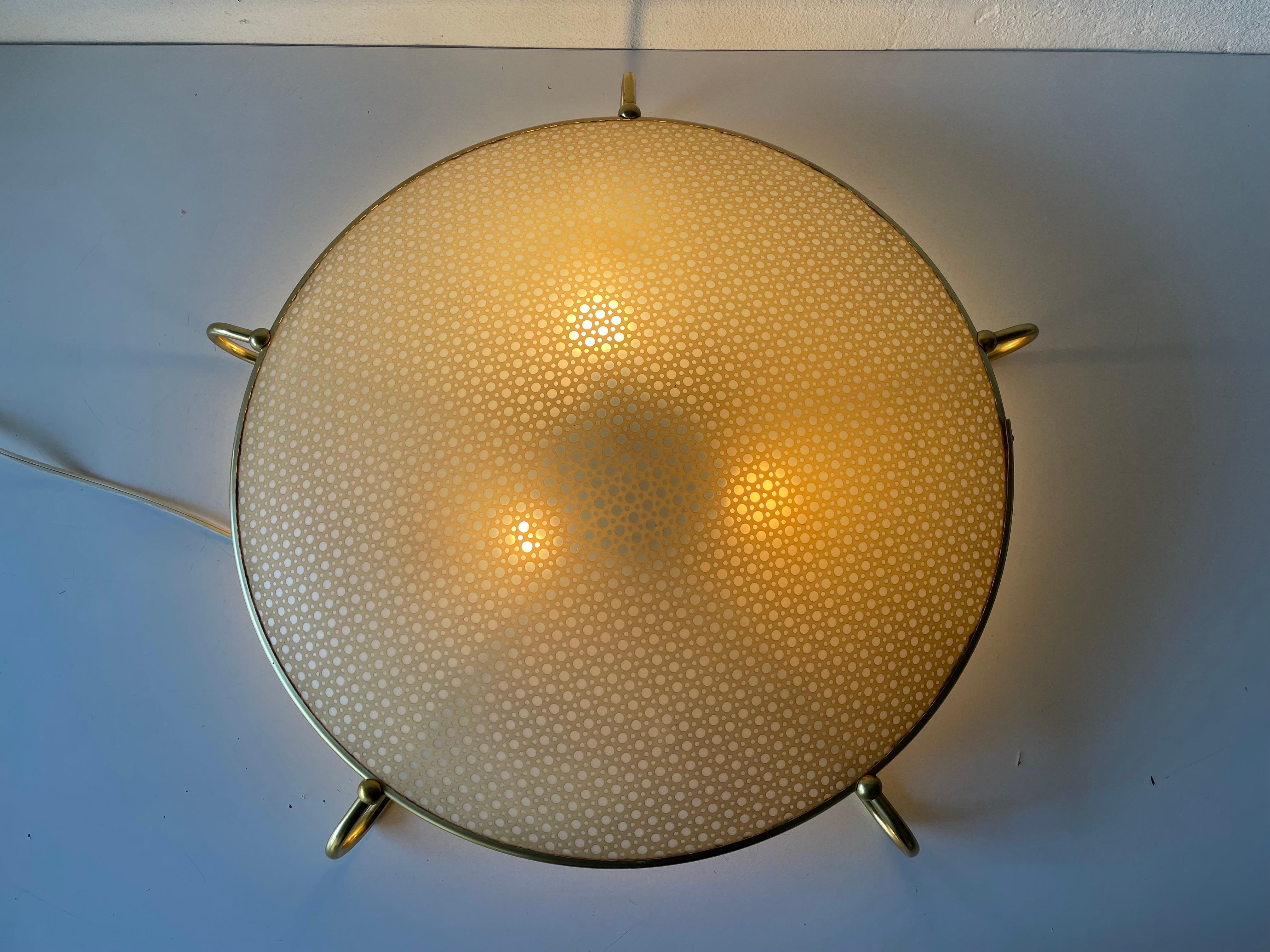 Mid Century Modern Large Flush Mount or Ceiling Lamp by Erco, 1950s Germany 3