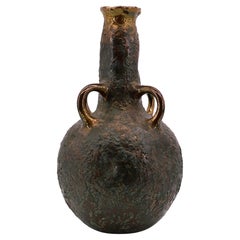 Mid-Century Modern Large French Stoneware Vase with Four Handles