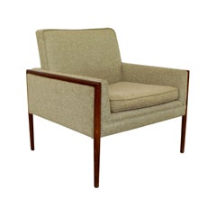 Mid-Century Modern Large Gibbings Knoll Style Wood Lounge Armchair 1960s