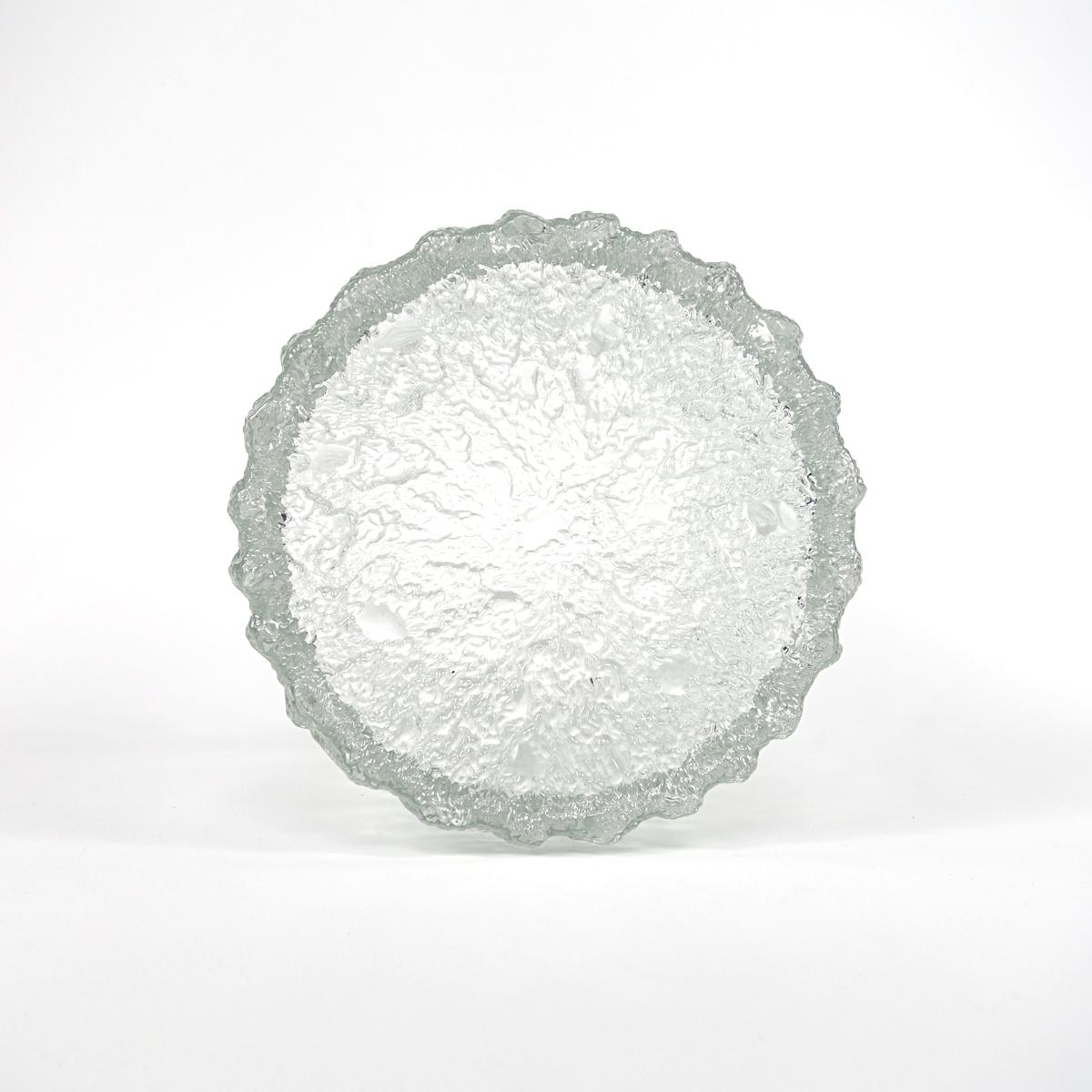 Großes Mid-Century-Modern-Eisglasgefäß aus der Mitte des Jahrhunderts mit Deckel in Form einer Baumtruhe (Glas) im Angebot