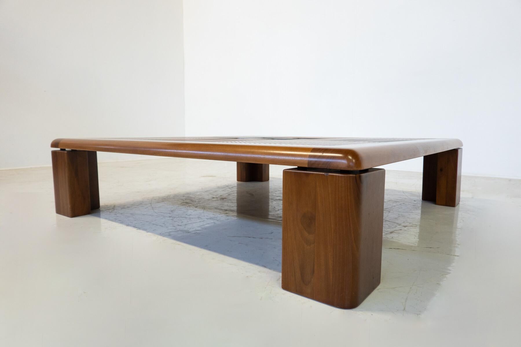 Grande table basse italienne moderne du milieu du siècle dernier par Silvio Coppola, 1970 1